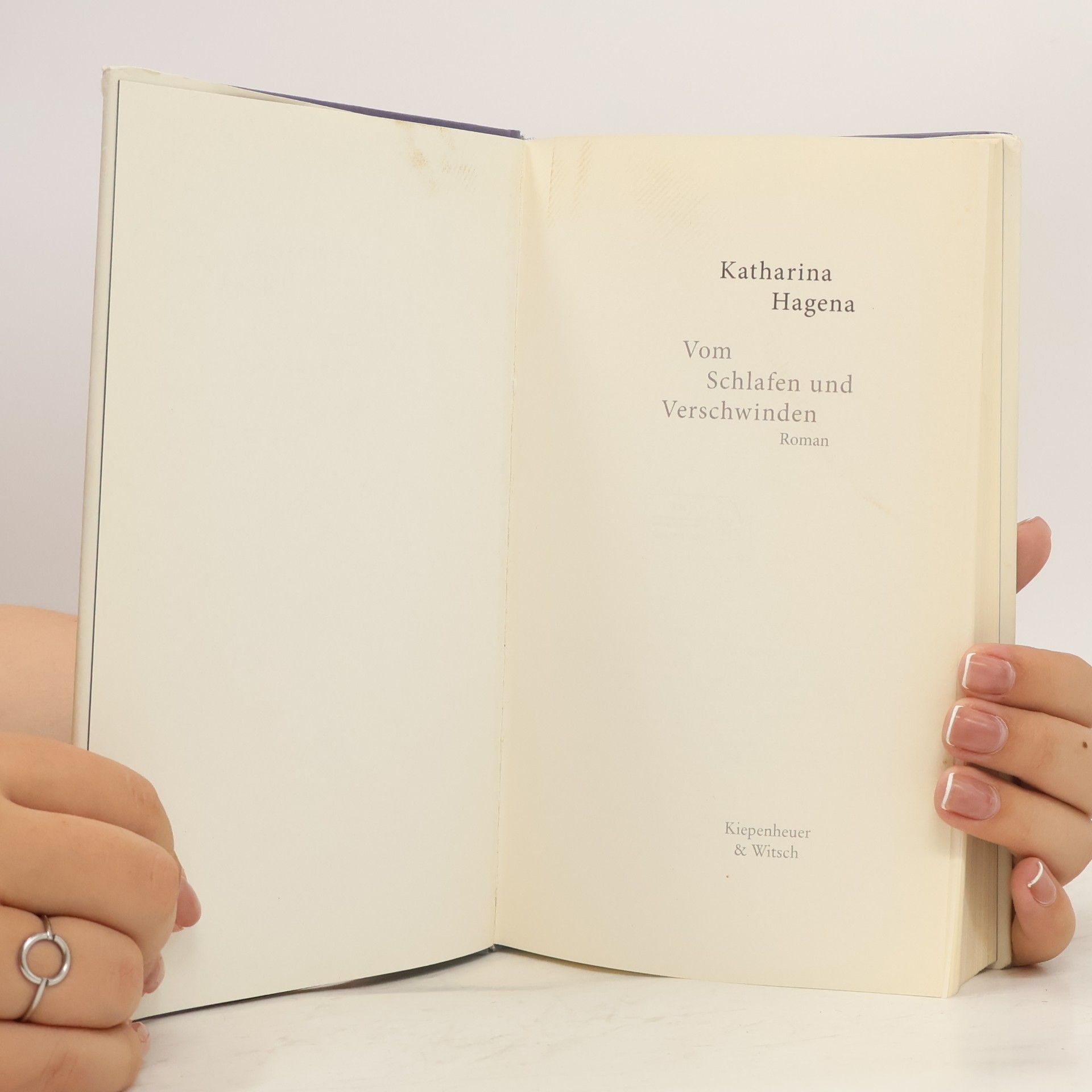 Katharina Hagena Vom Schlafen und Verschwinden