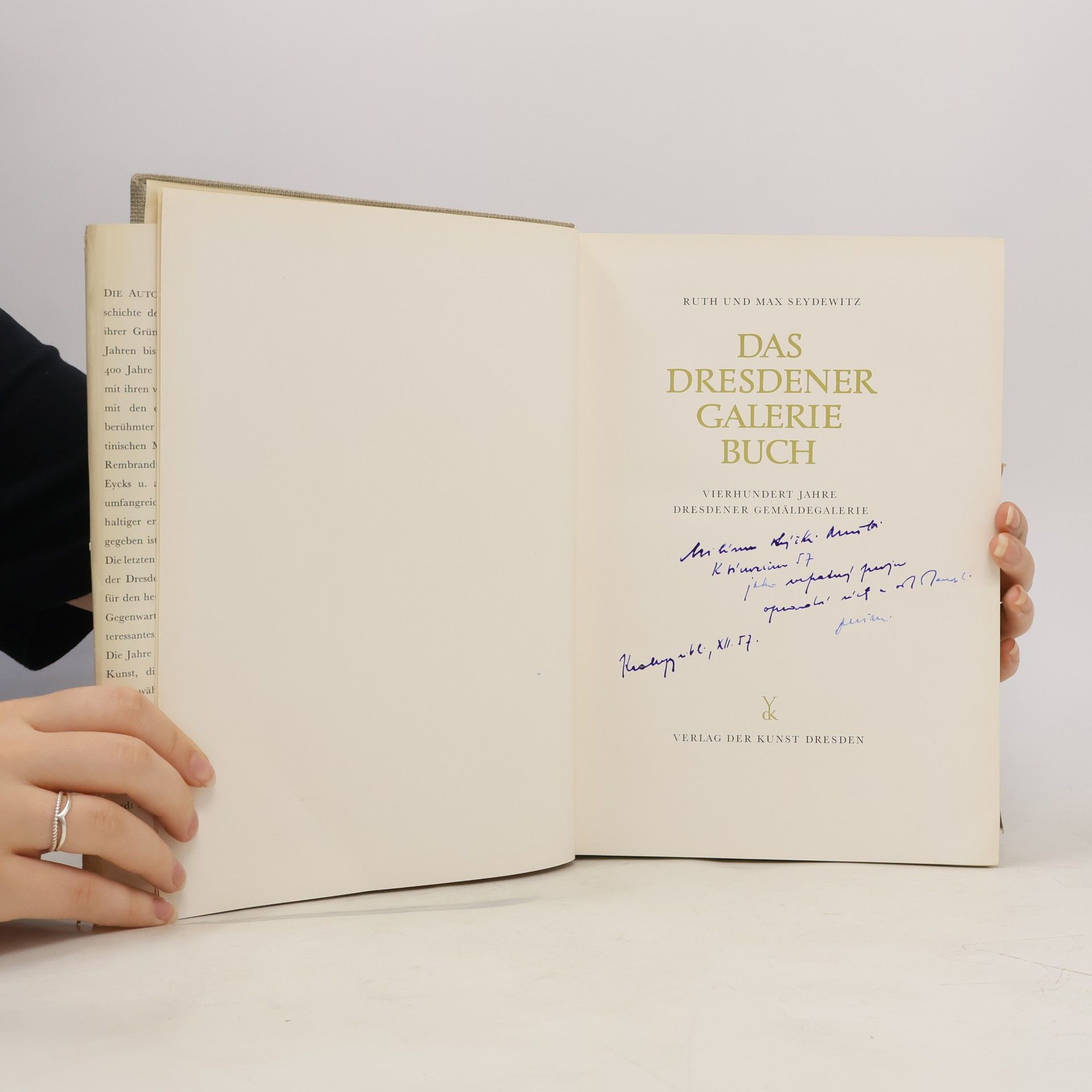 Ruth Seydewitz Das Dresdener Galeriebuch