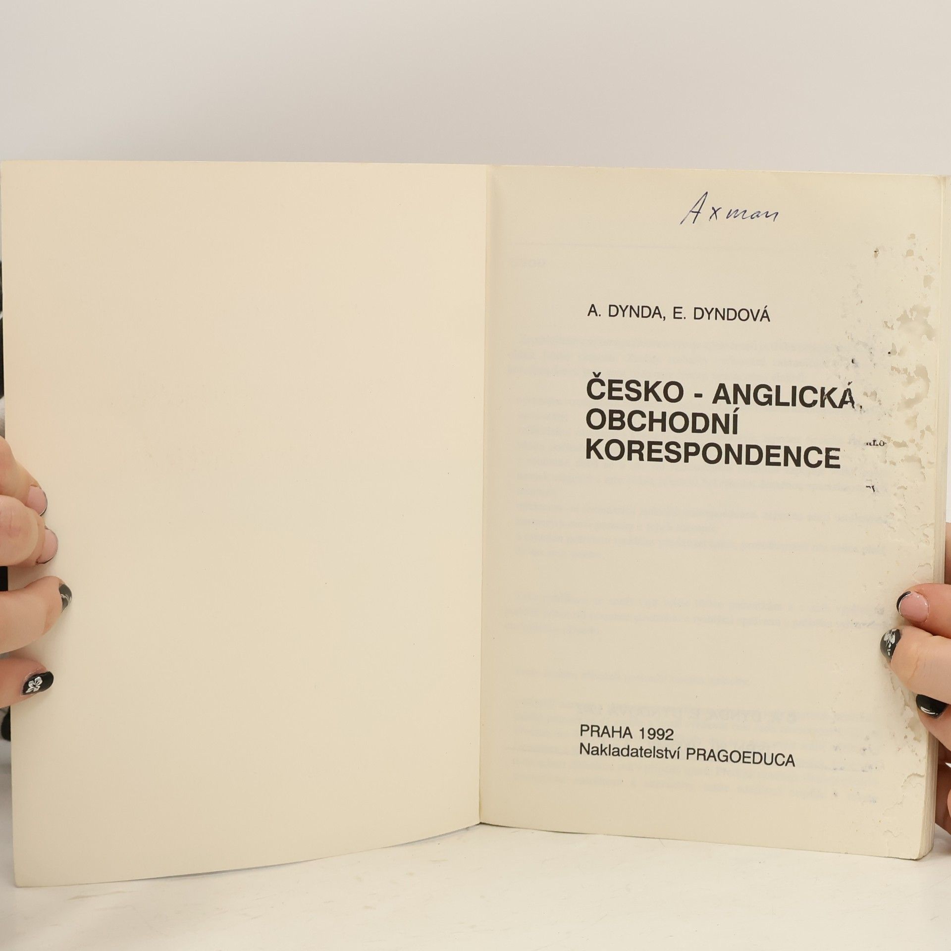 Antonín Dynda Česko-anglická obchodní korespondence