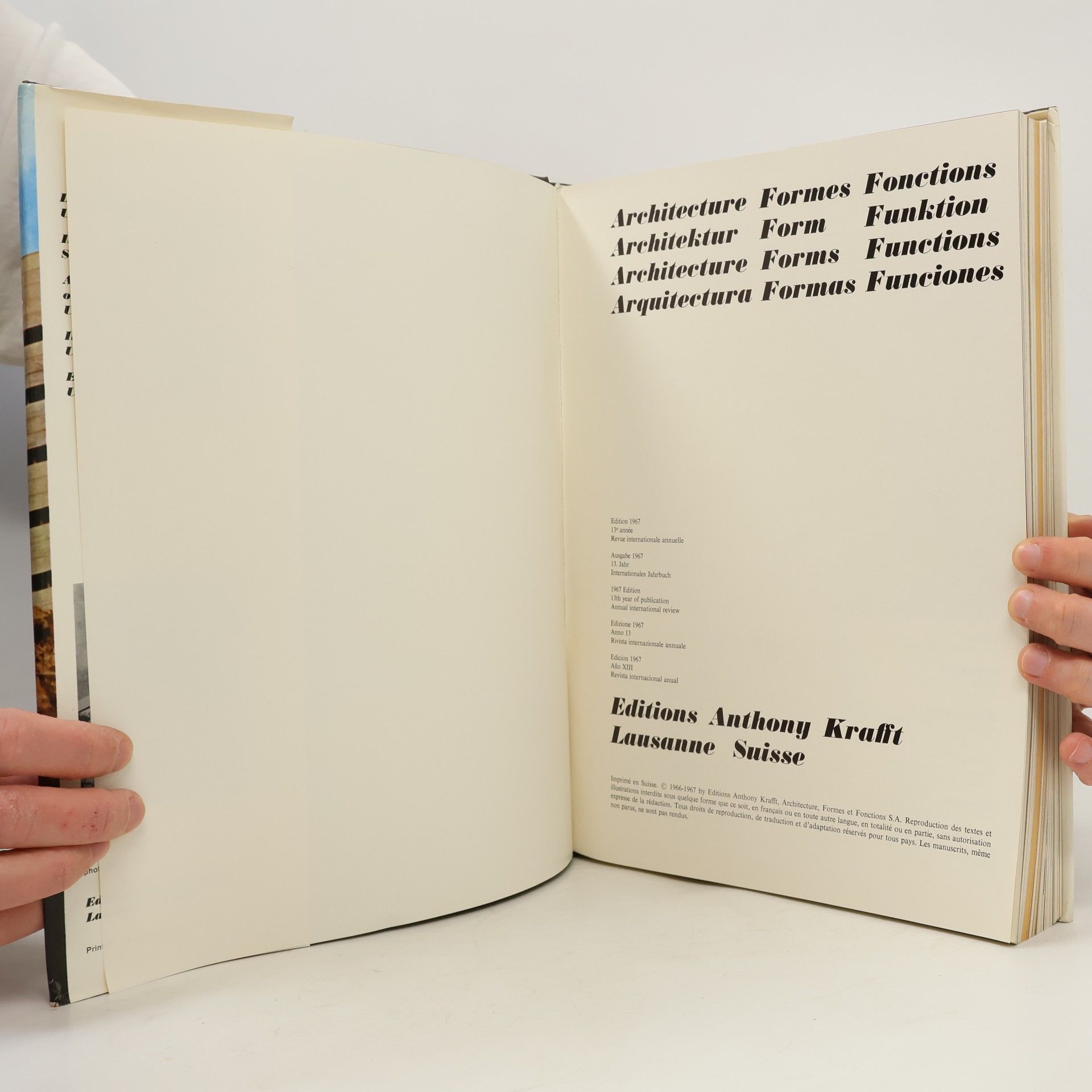 Autores varios Architecture Formes Fonctions = Architektur Form Funktion = Architecture Forms Functions = Arquitectura Formas Funciones. Vol. 13