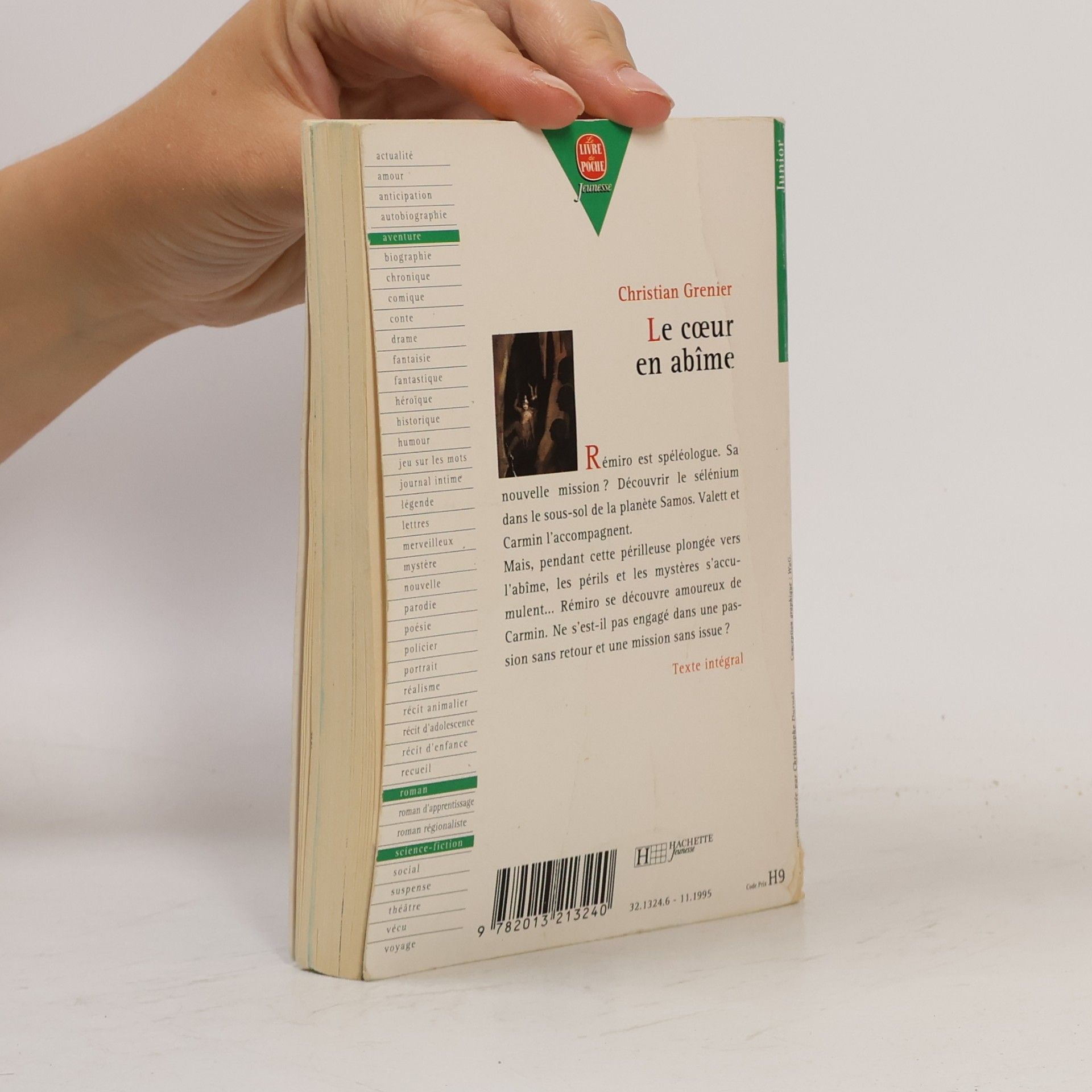 Christian Grenier Livre de Poche Jeunesse - 557: Le Cœur en Abîme