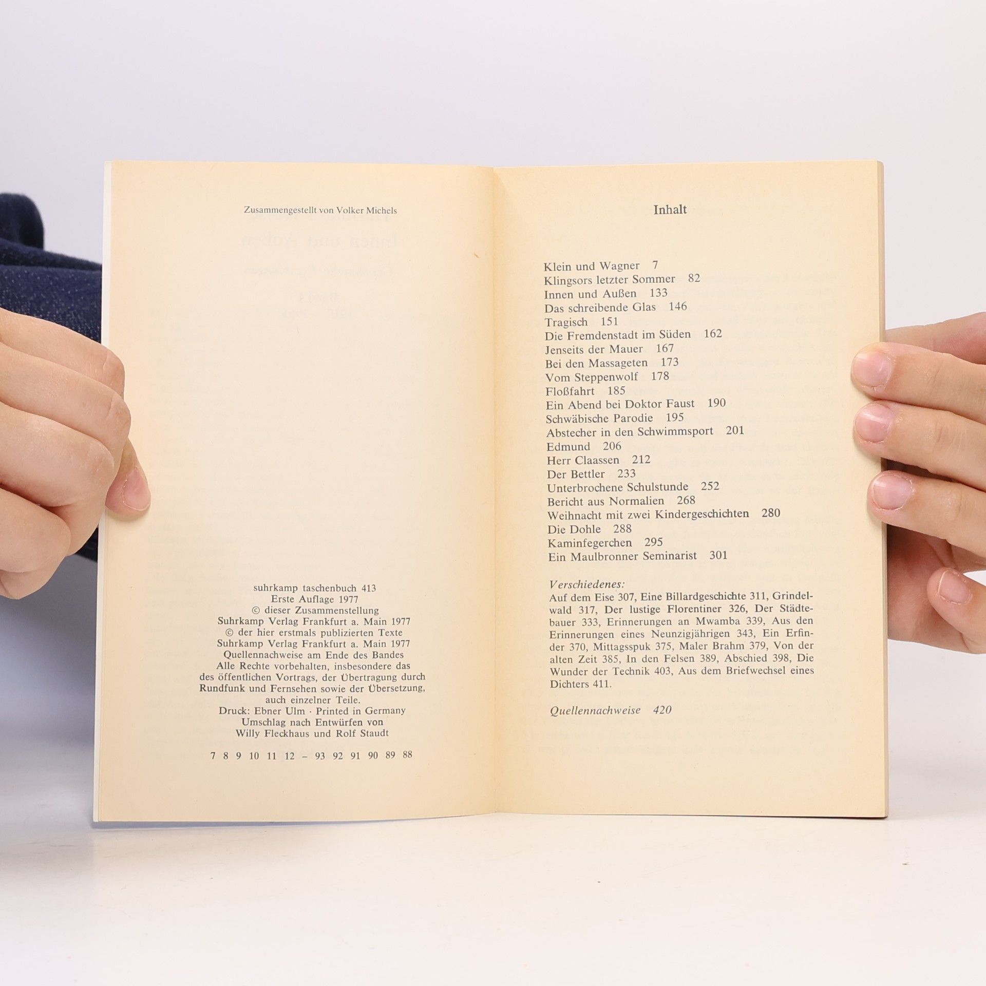 Hermann Hesse Gesammelte Erzählungen 1-4