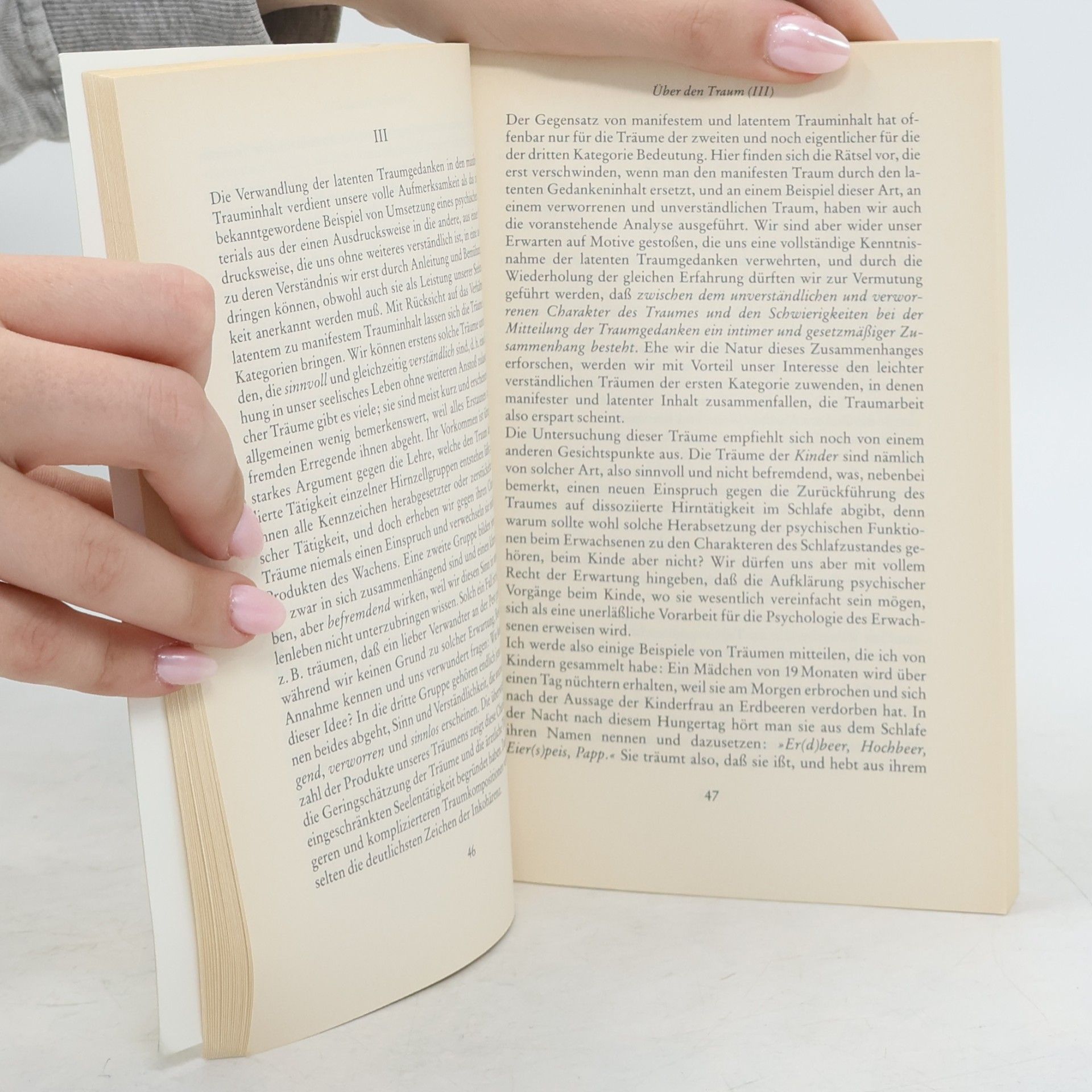 Sigmund Freud Schriften über Träume und Traumdeutungen