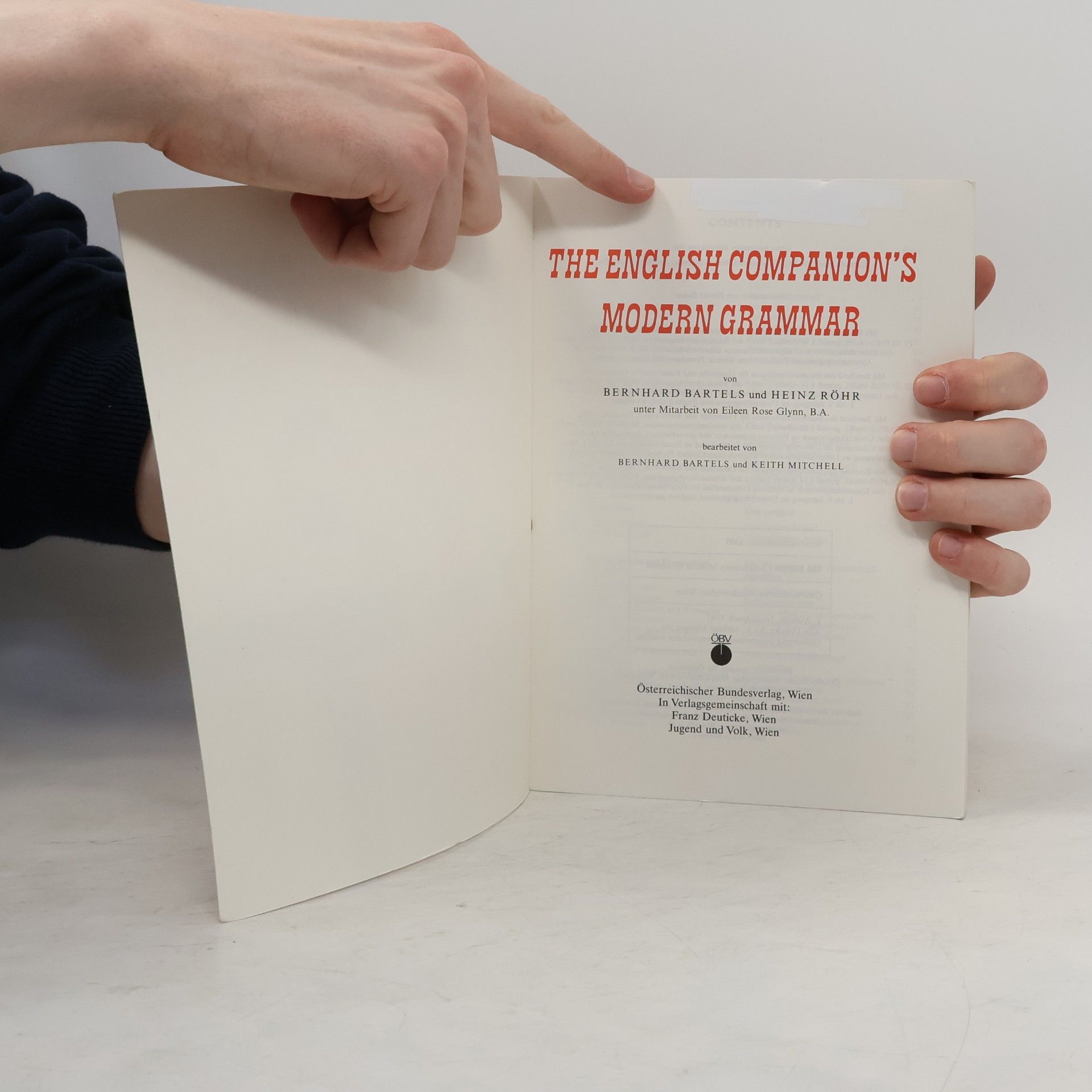Bernhard Bartels The English Companion's Modern Grammar