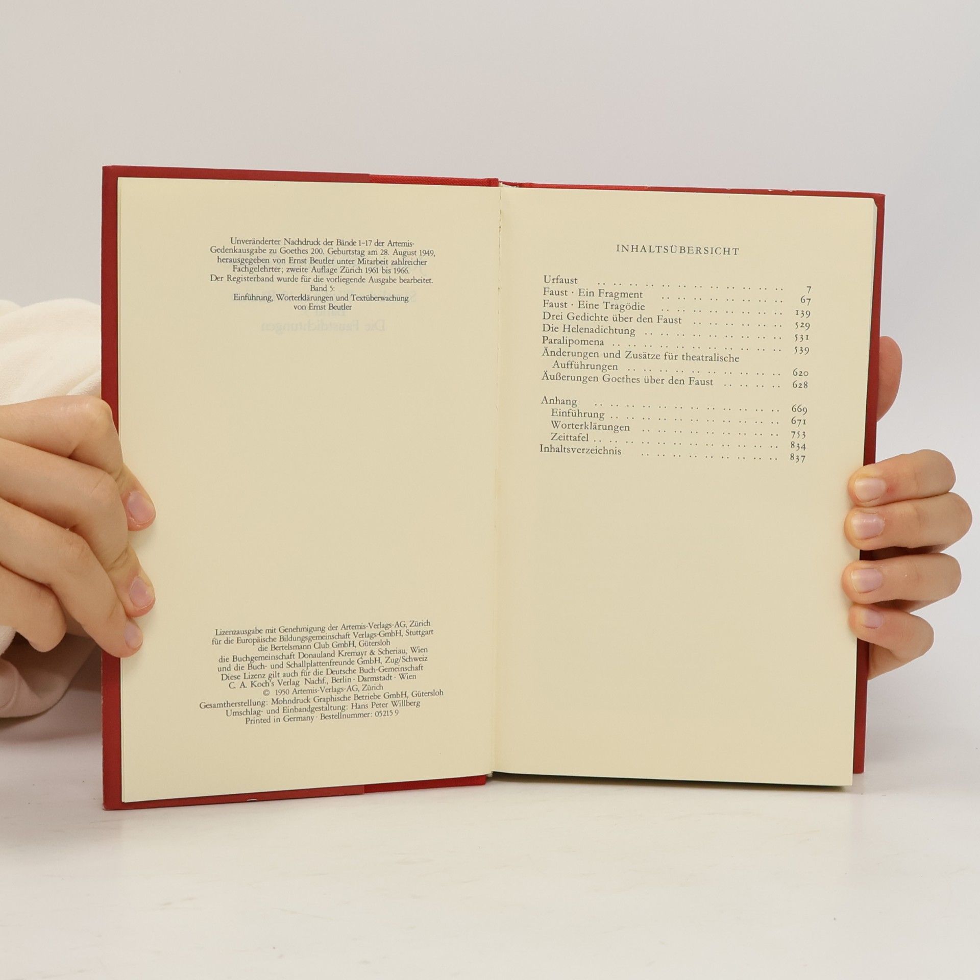 Johann Wolfgang von Goethe Goethe Sämtliche Werke 5