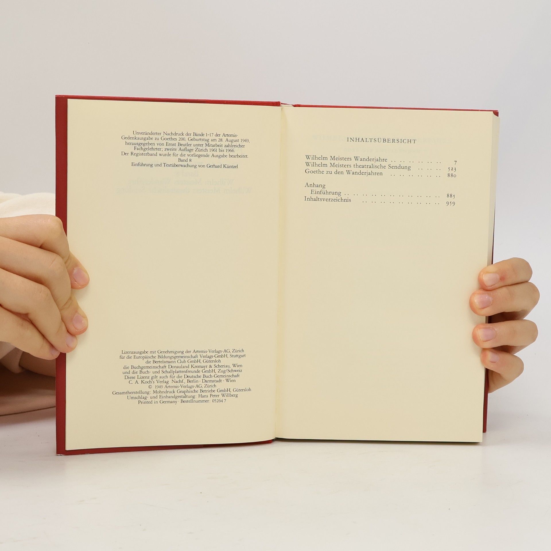 Johann Wolfgang von Goethe Sämtliche Werke 8. Wanderjahre Urmeister