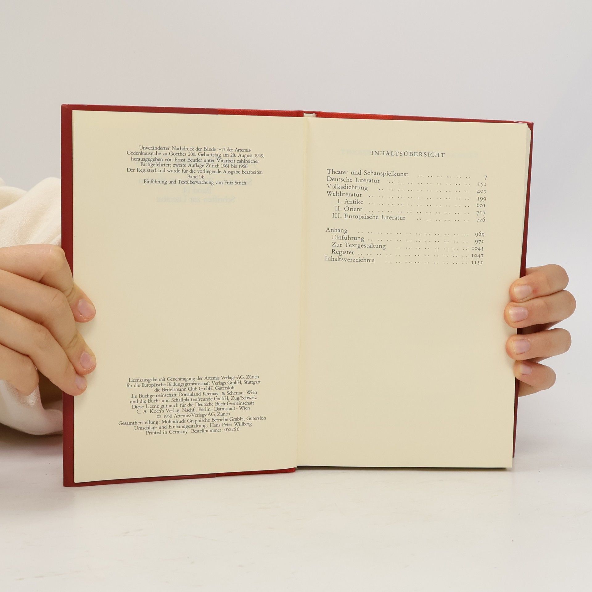Johann Wolfgang von Goethe Goethe Sämtliche Werke 14