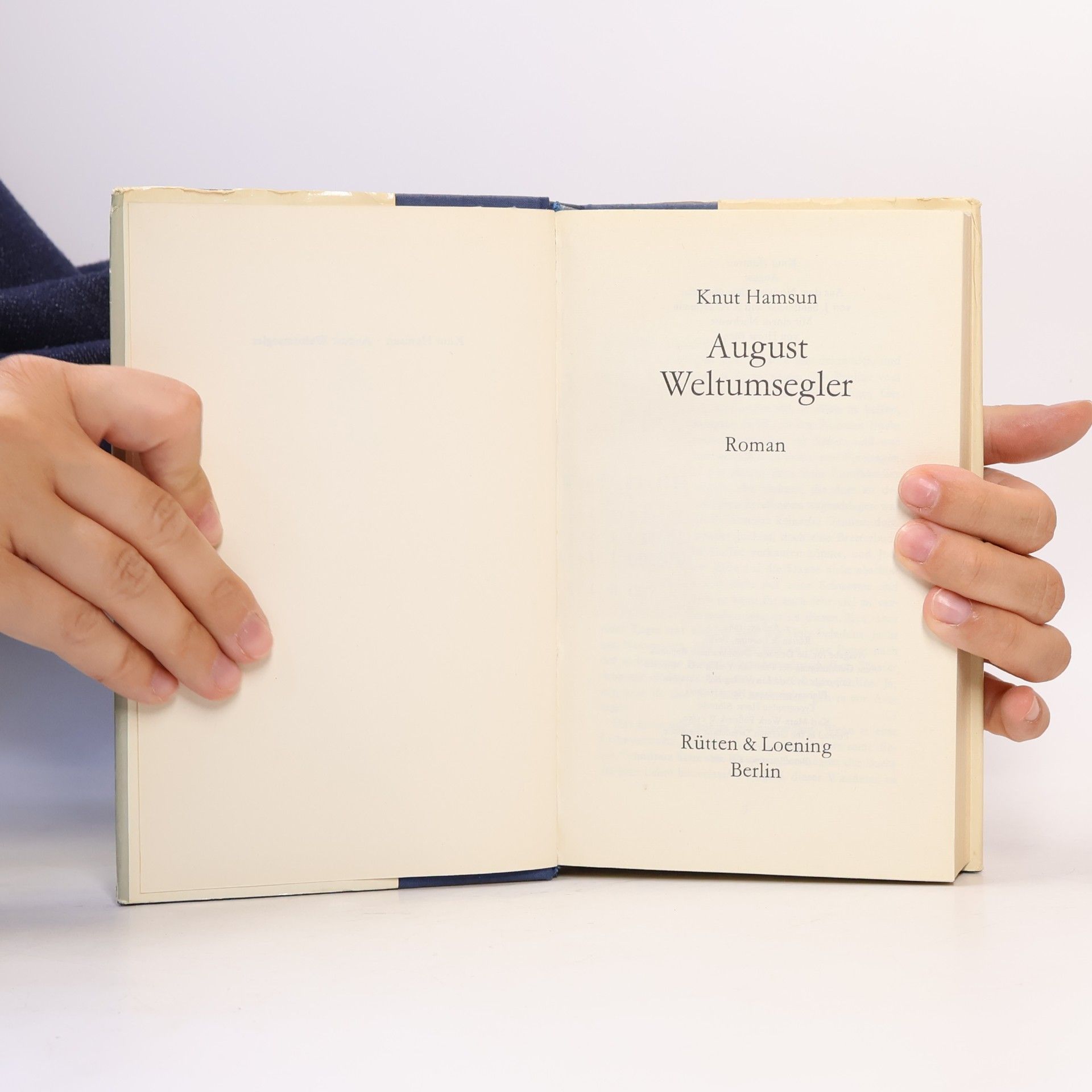 Knut Hamsun August Welt- umsegler