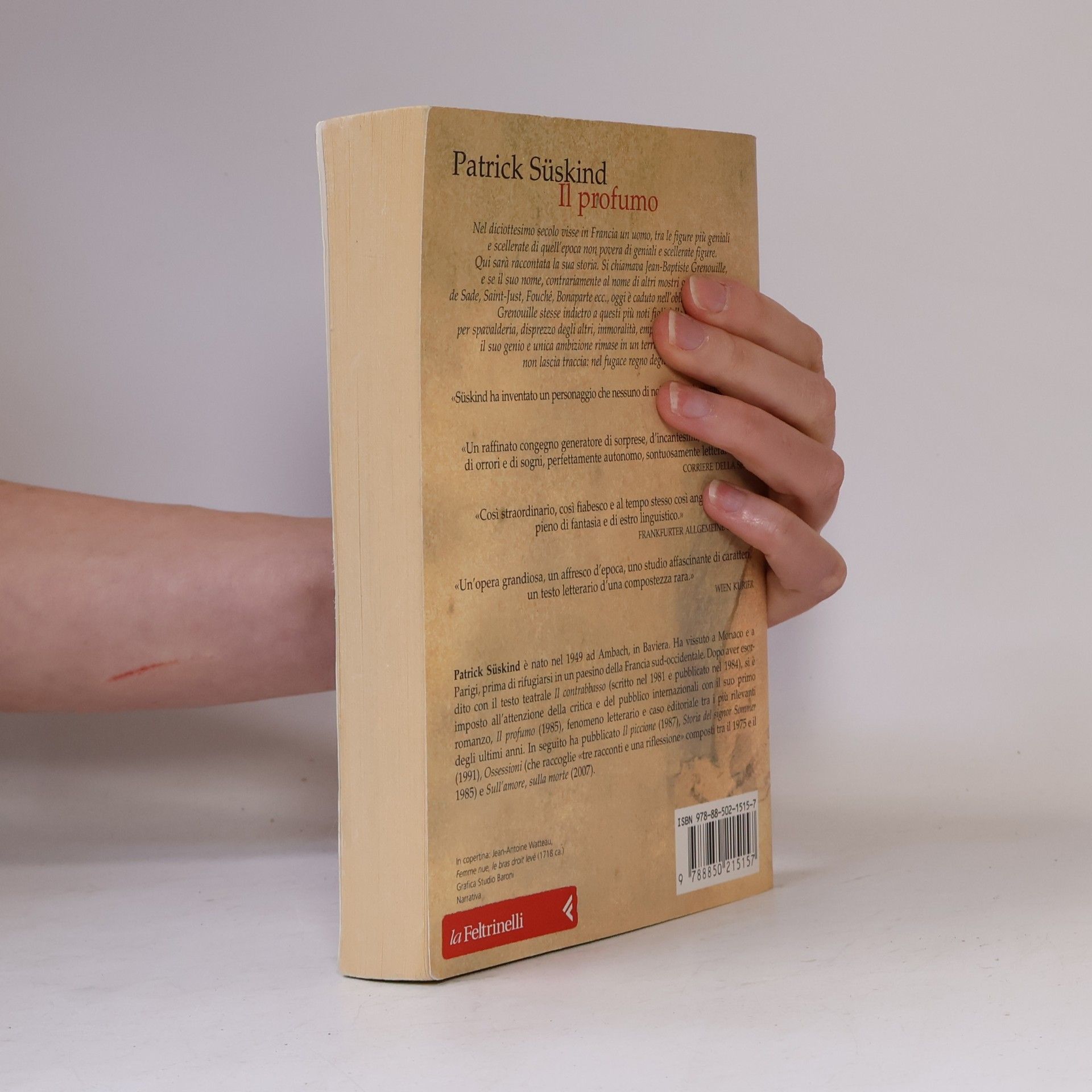 Patrick Süskind Il profumo. Das Parfum, italienische Ausgabe. Romanzo