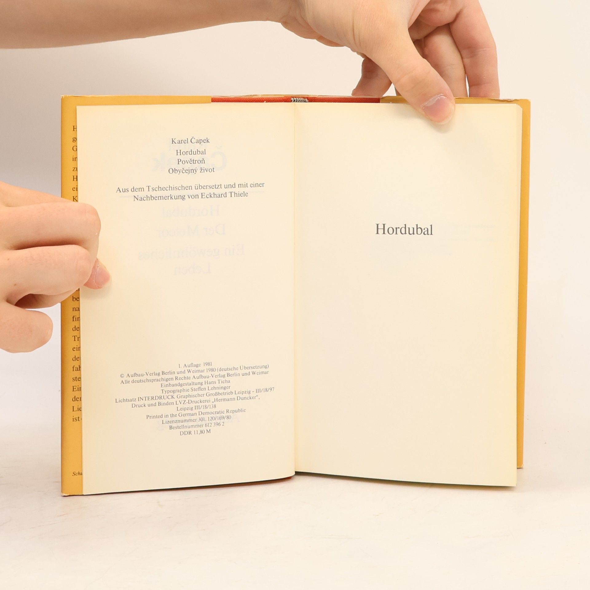 Karel Čapek Hordubal. Der Meteor. Ein gewöhnliches Leben