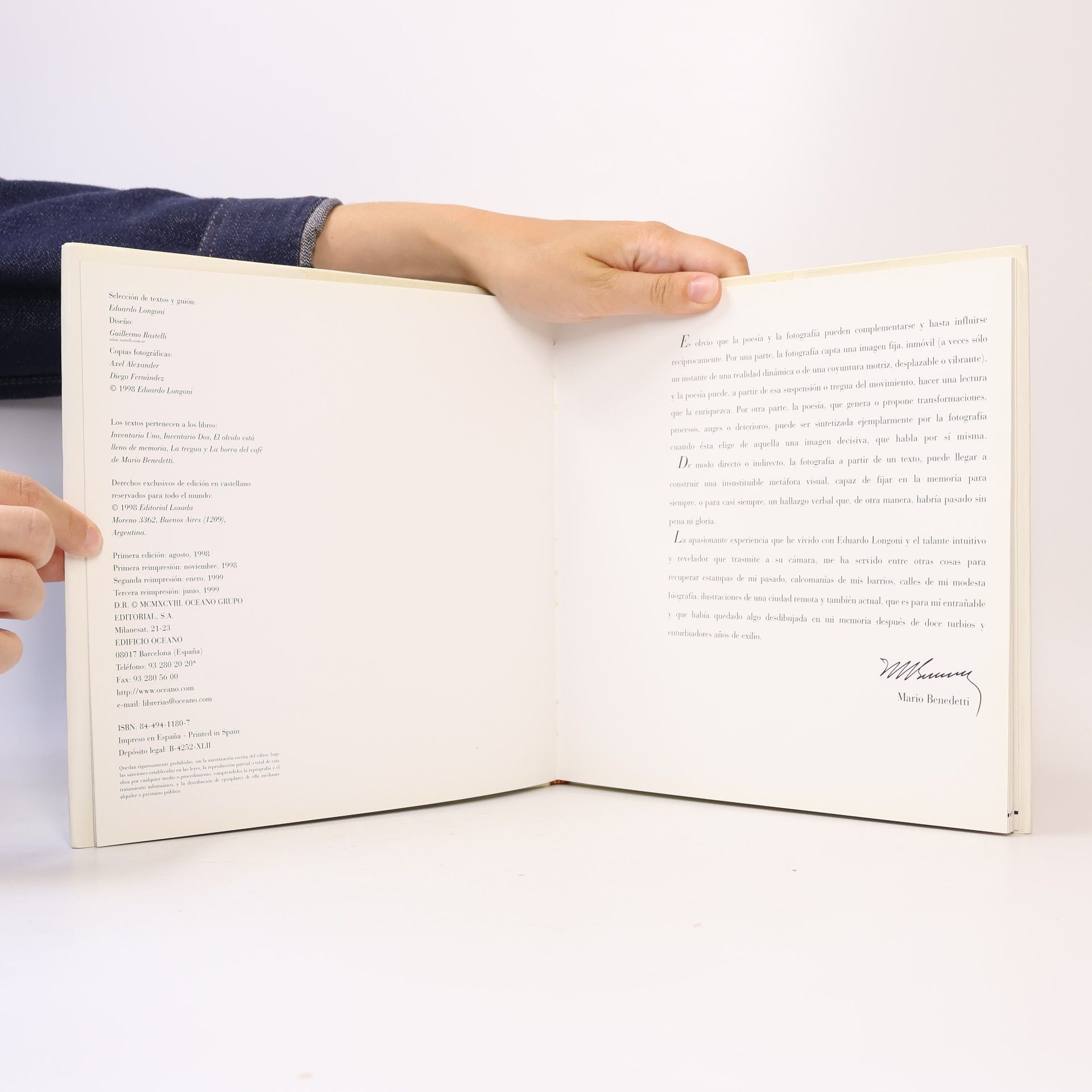 Mario Benedetti Ediciones Especiales: Poemas Revelados Un Hombre en Imágenes y Palabras