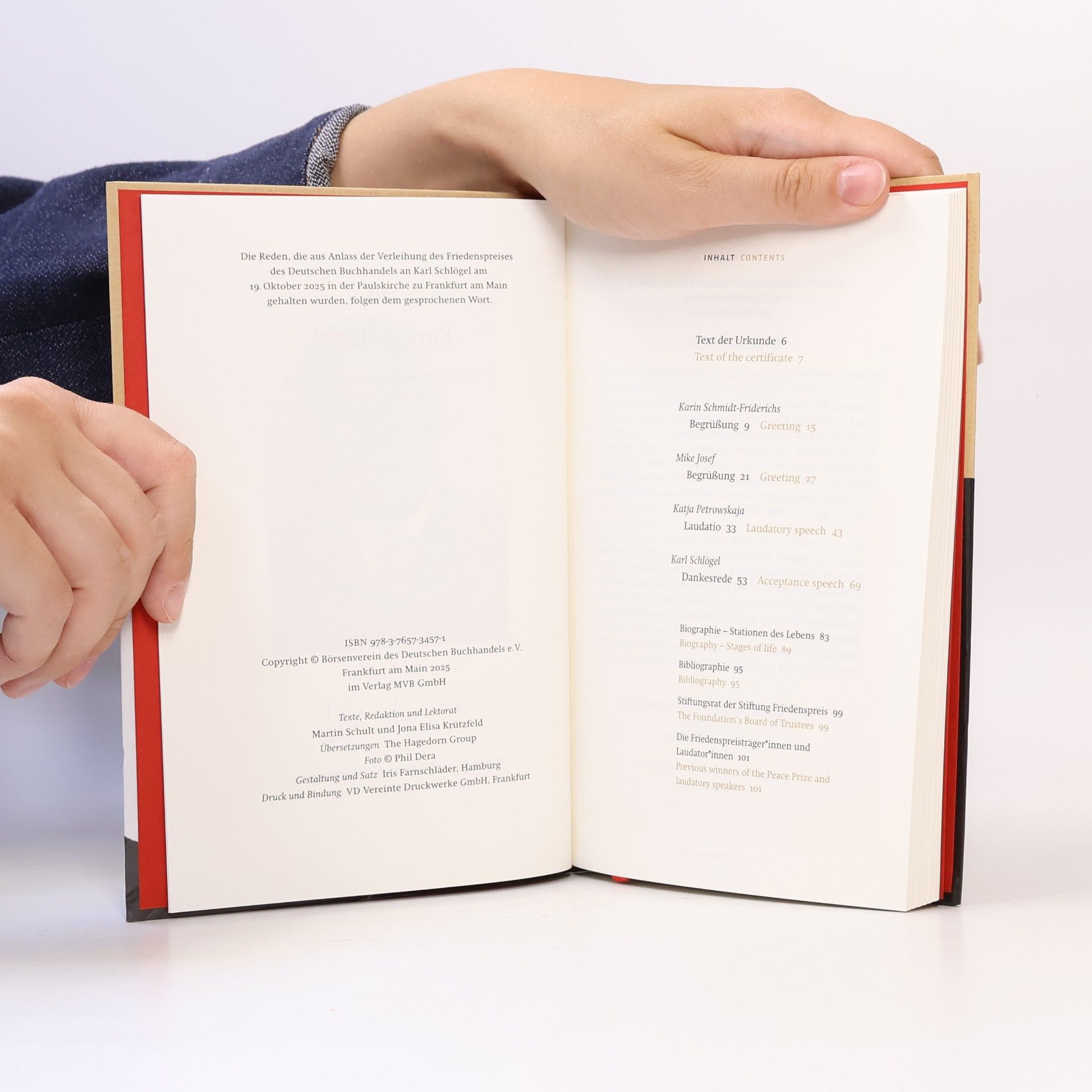 Karl Schlögel Friedenspreis des Deutschen Buchhandels 2025. Ansprachen aus Anlass der Verleihung