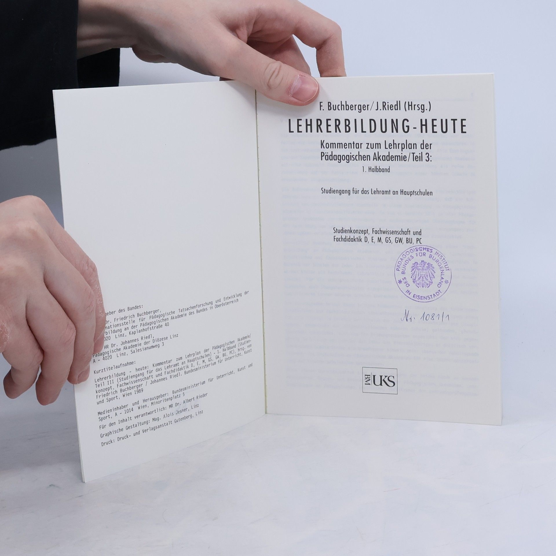 F. Buchberger Lehrerbildung heute
