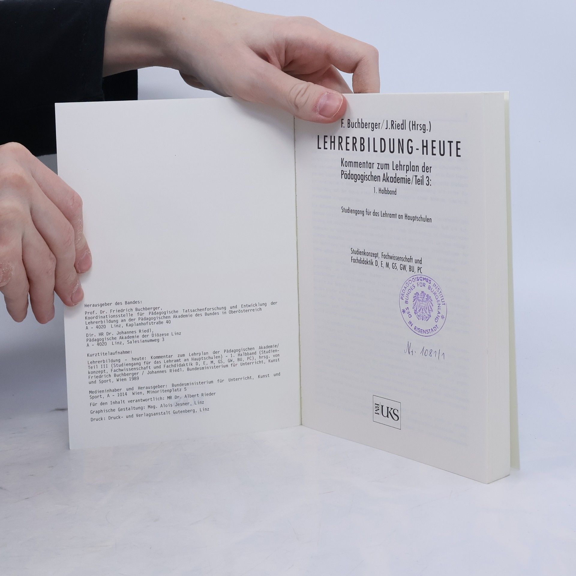 F. Buchberger Lehrerbildung heute