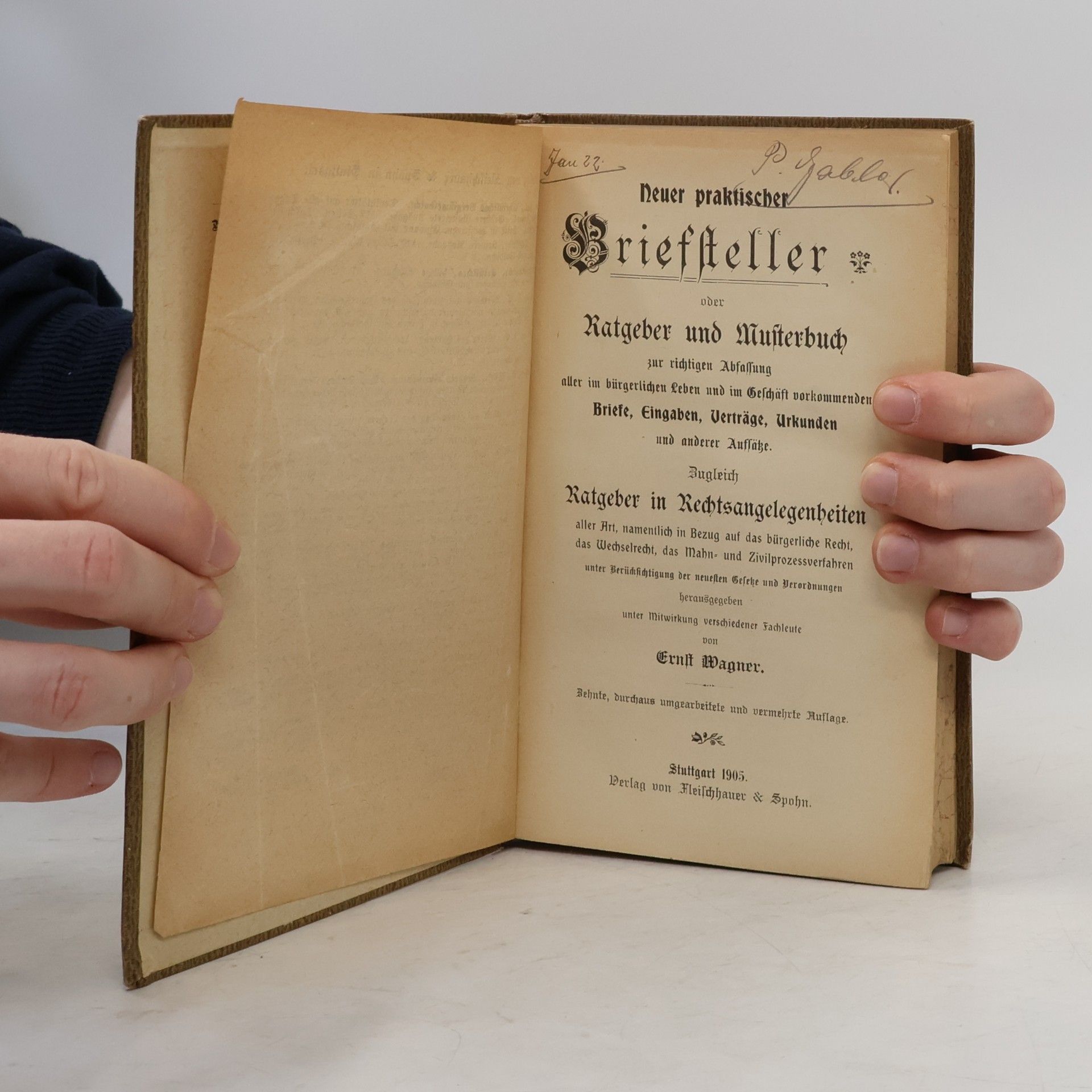 Ernst Wagner Neuer praktischer Briefsteller oder Ratgeber und Musterbuch