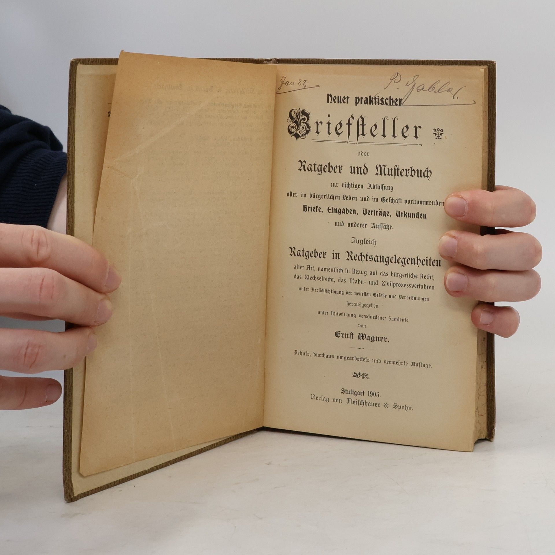 Ernst Wagner Neuer praktischer Briefsteller oder Ratgeber und Musterbuch