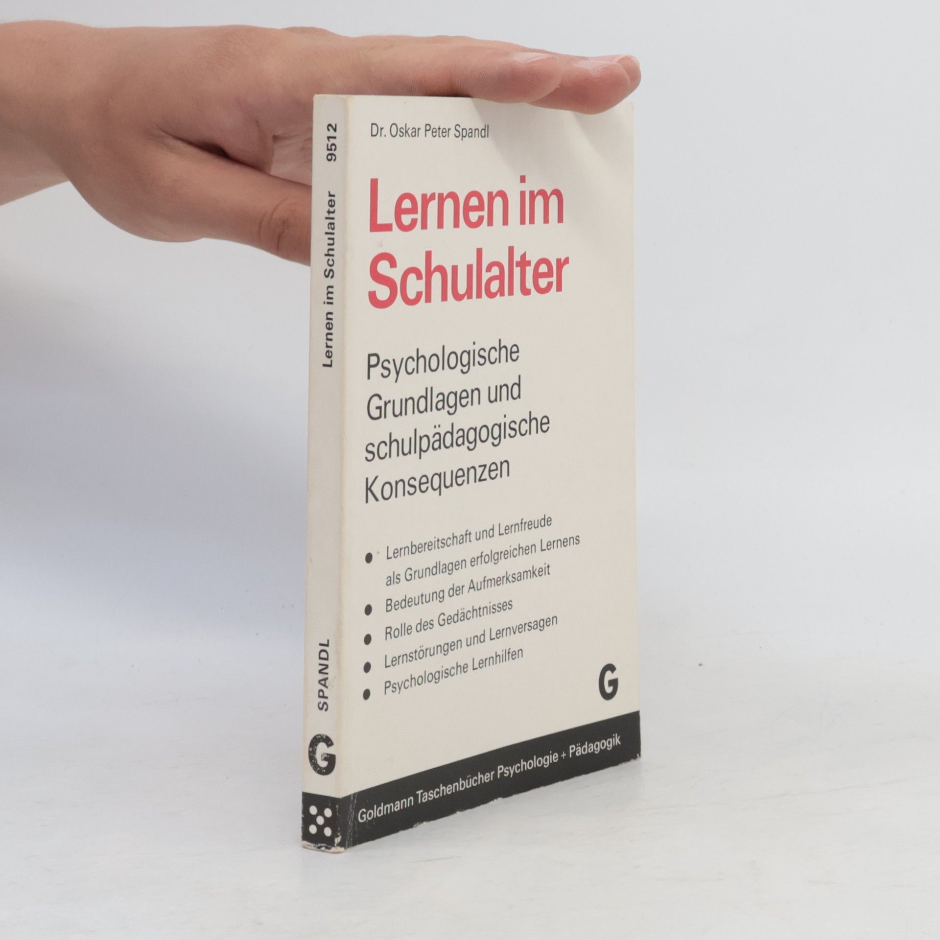Oskar Peter Spandl Lernen im Schulalter