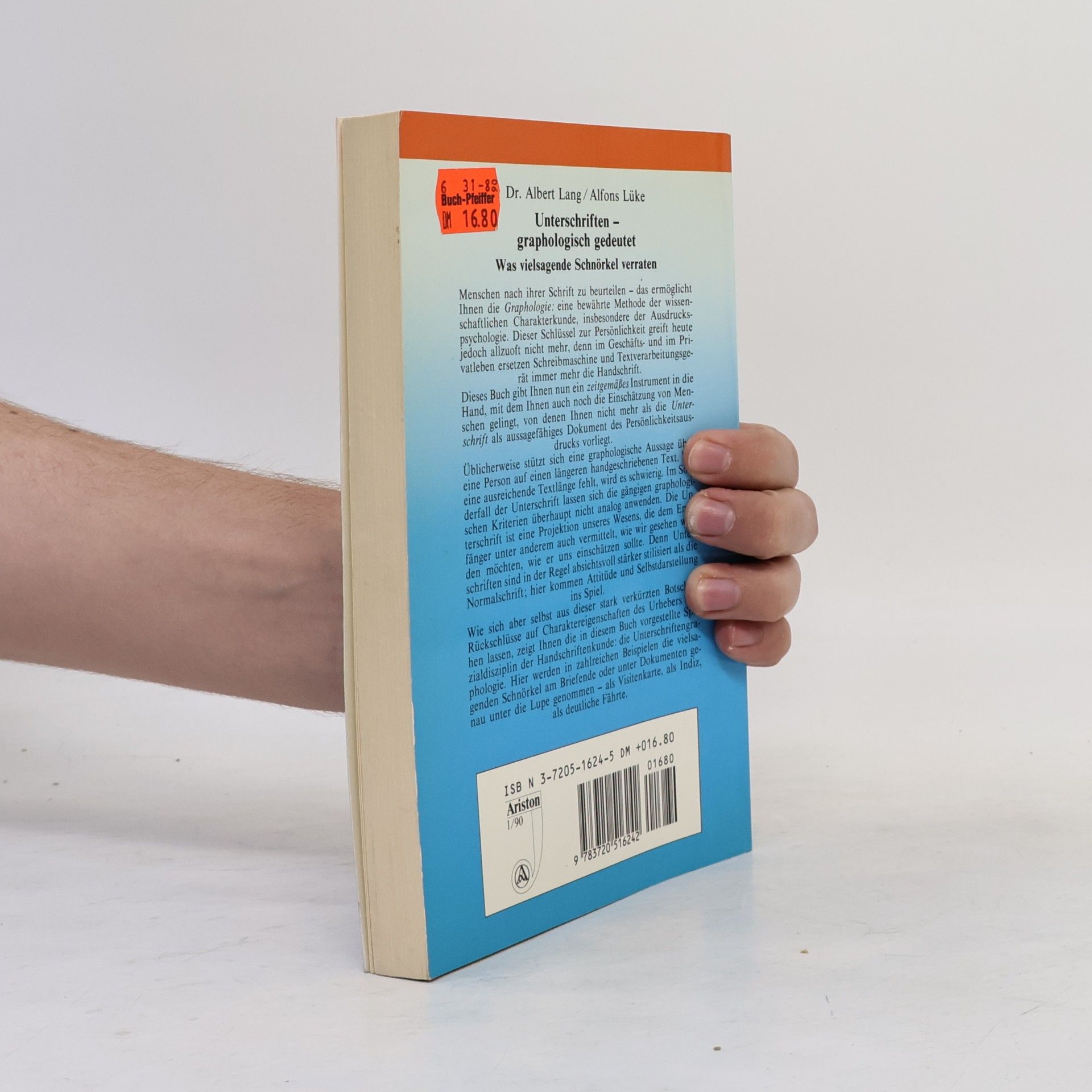 Albert Lang Unterschriften - graphologisch gedeutet