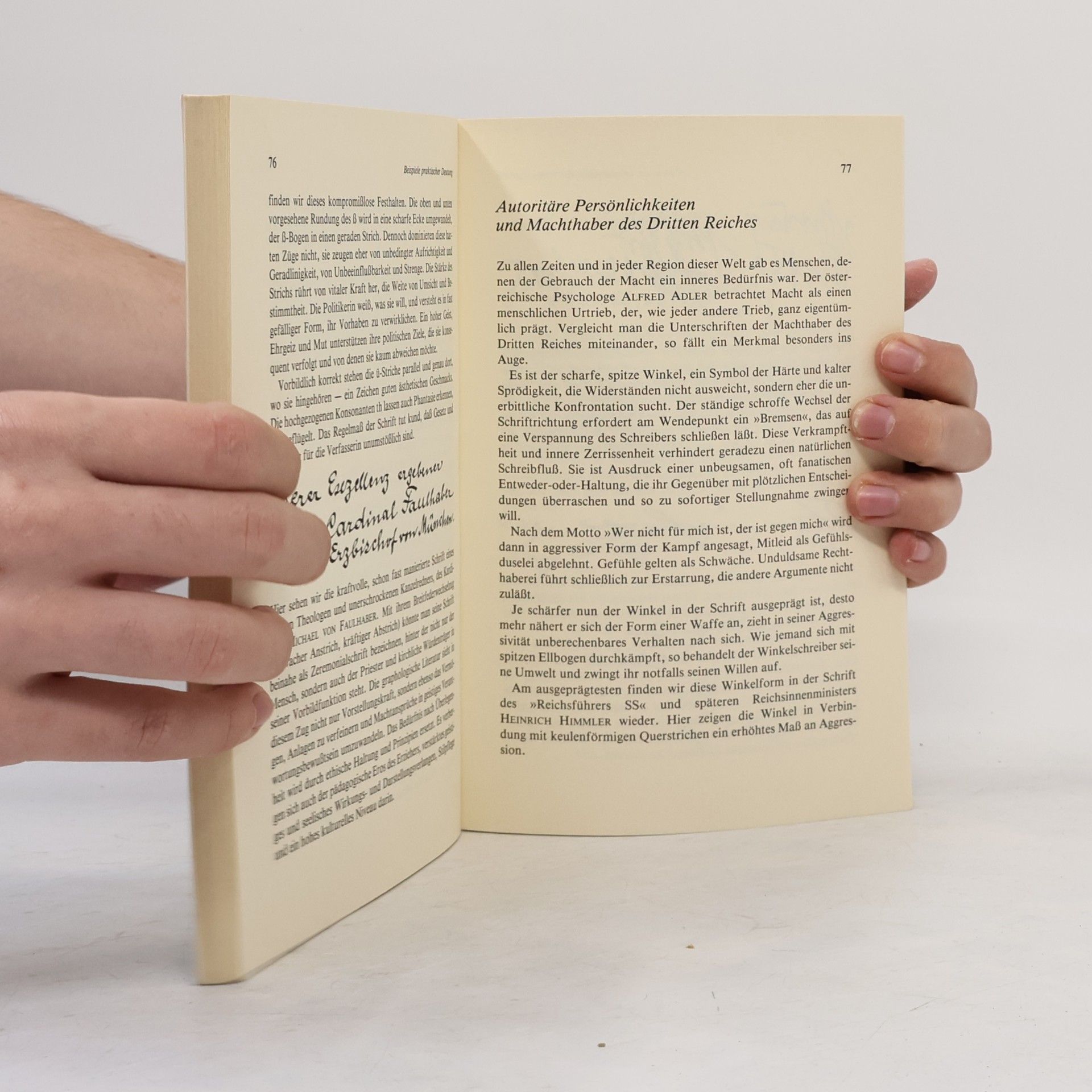 Albert Lang Unterschriften - graphologisch gedeutet