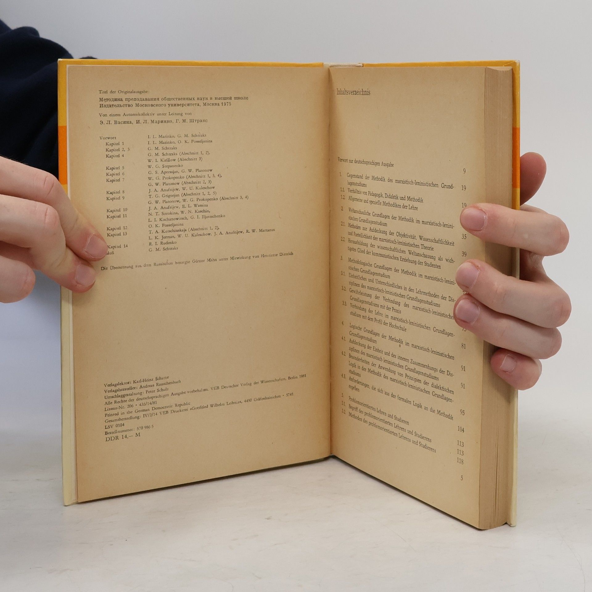 Autorenkollektiv Metodik des marxistisch-leninistischen Grundlagenstudiums