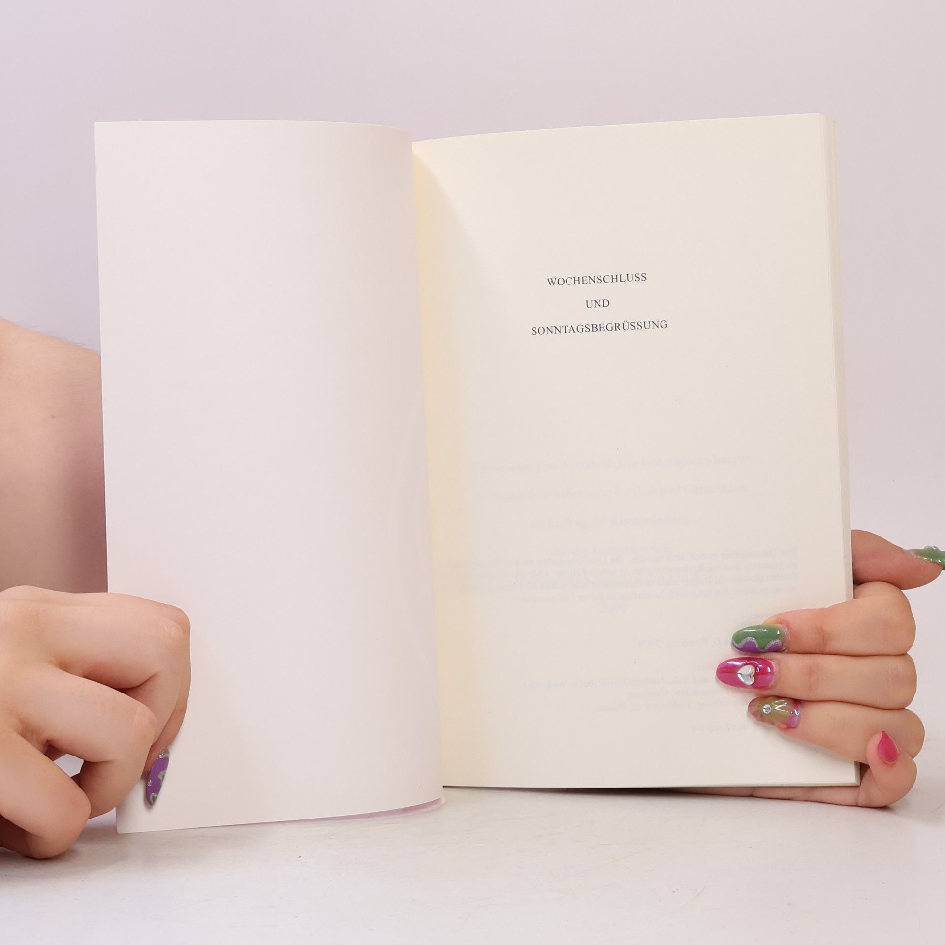 Autorenkollektiv Wochenschluss und Sonntagsbegrüßung