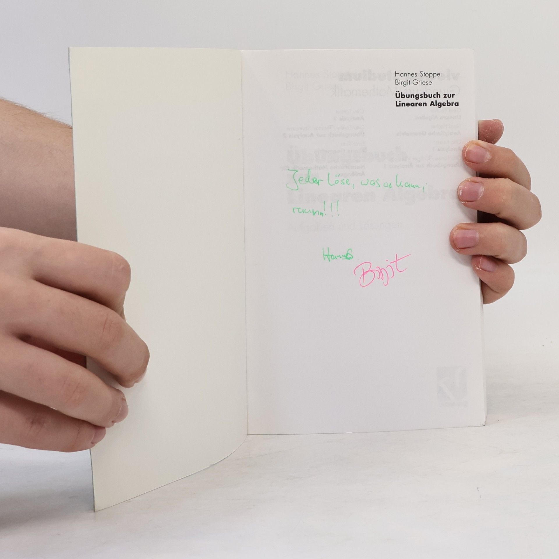 Hannes Stoppel Übungsbuch zur linearen Algebra