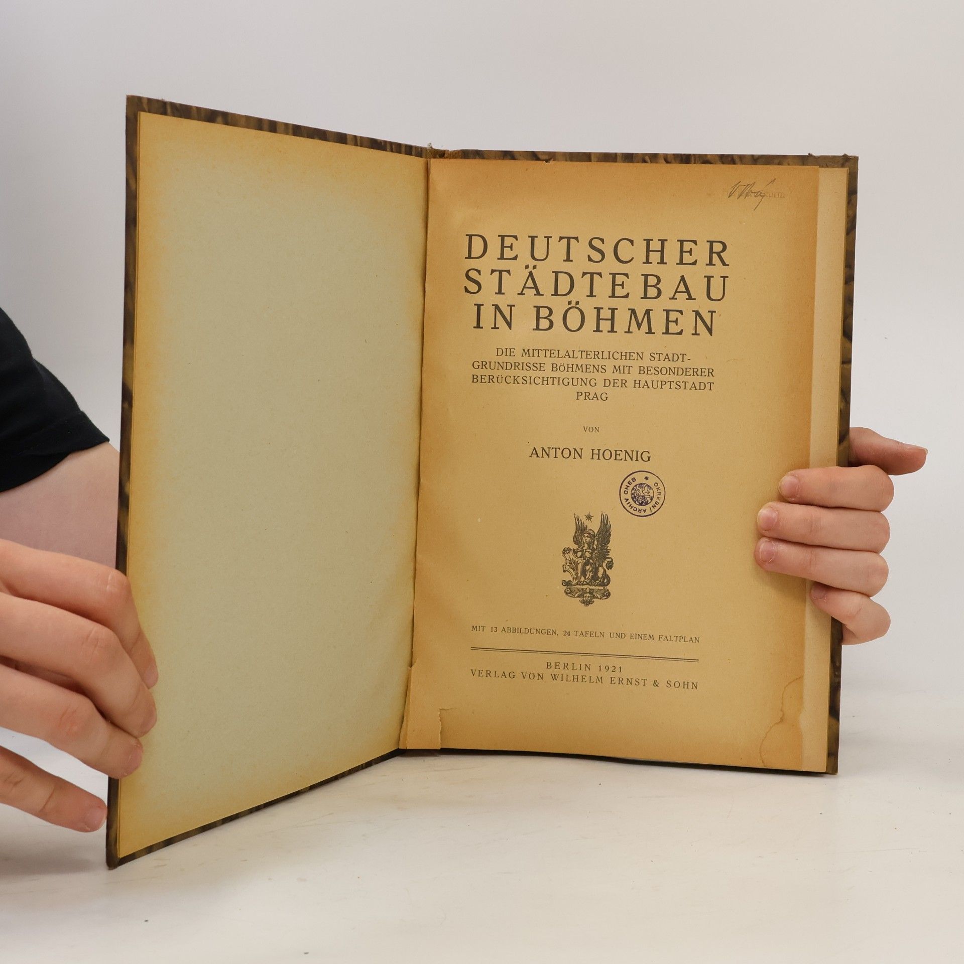 Anton Hoenig Deutscher Städtebau in Böhmen