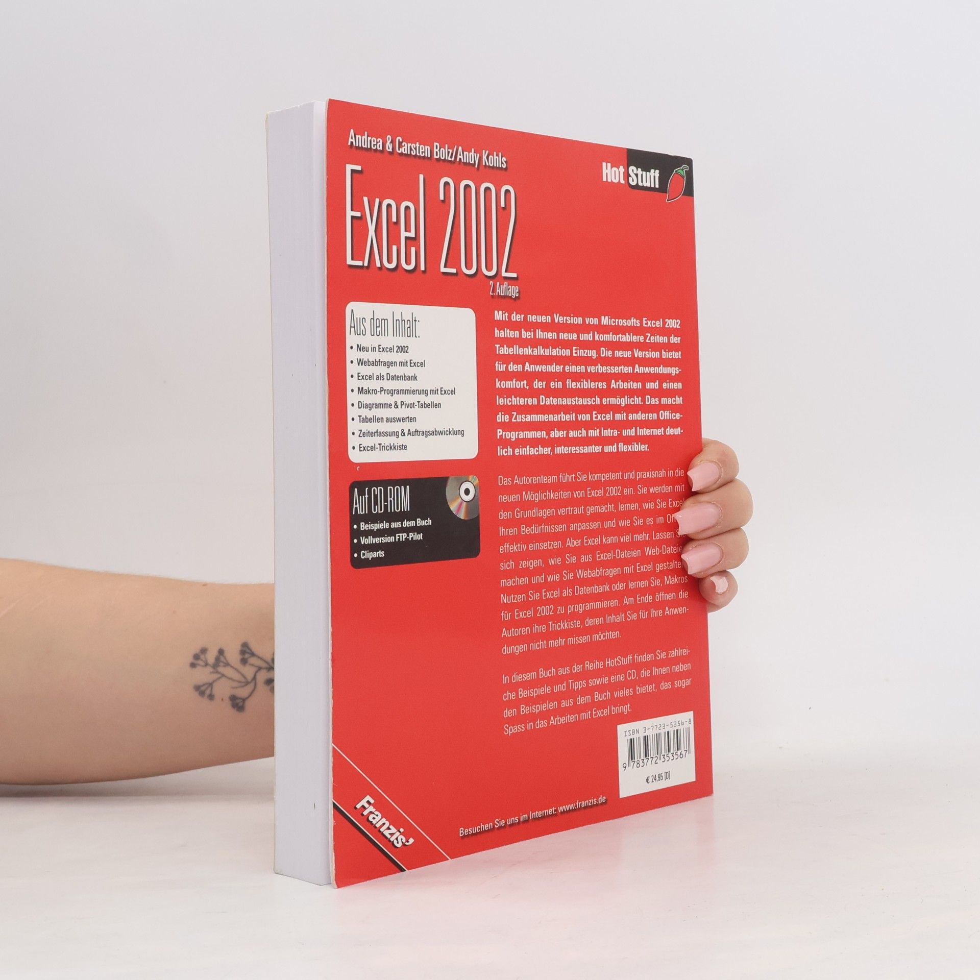 Andrea Bolz Excel 2002 - 2. Auflage; Inkl. CD-ROM Vollversion FTP-Pilot