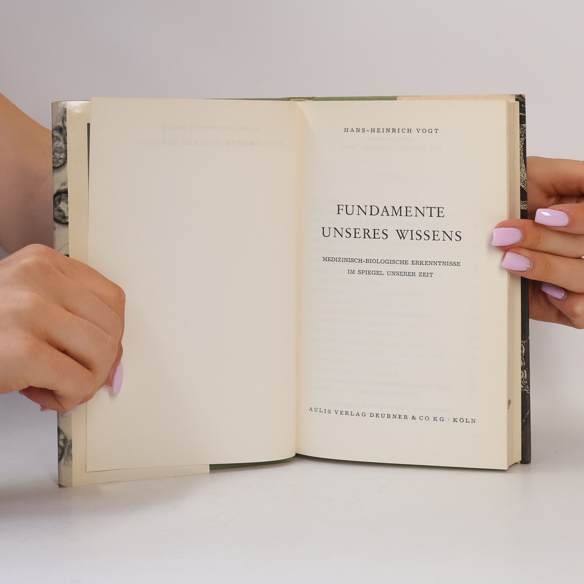 Hans Heinrich Vogt Fundamente unseres Wissens