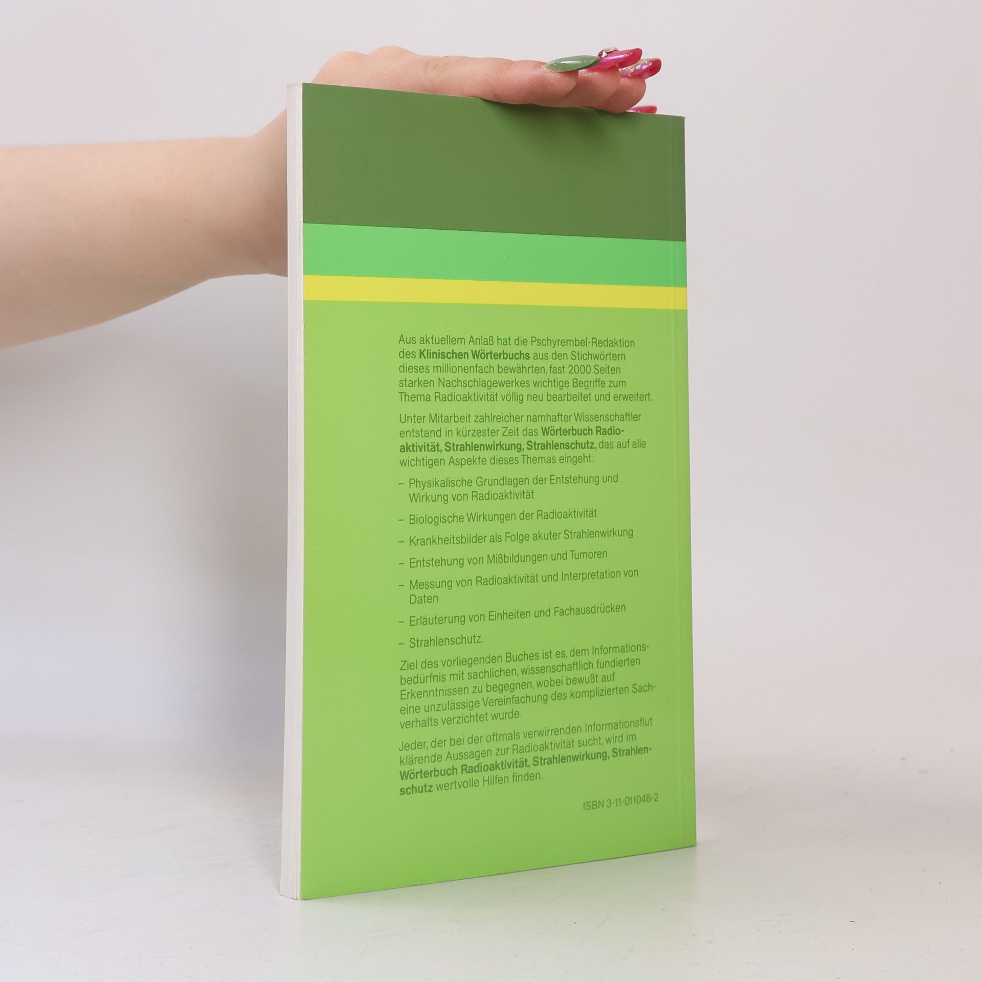 Christoph Zink Pschyrembel-Wörterbuch Radioaktivität, Strahlenwirkung, Strahlenschutz