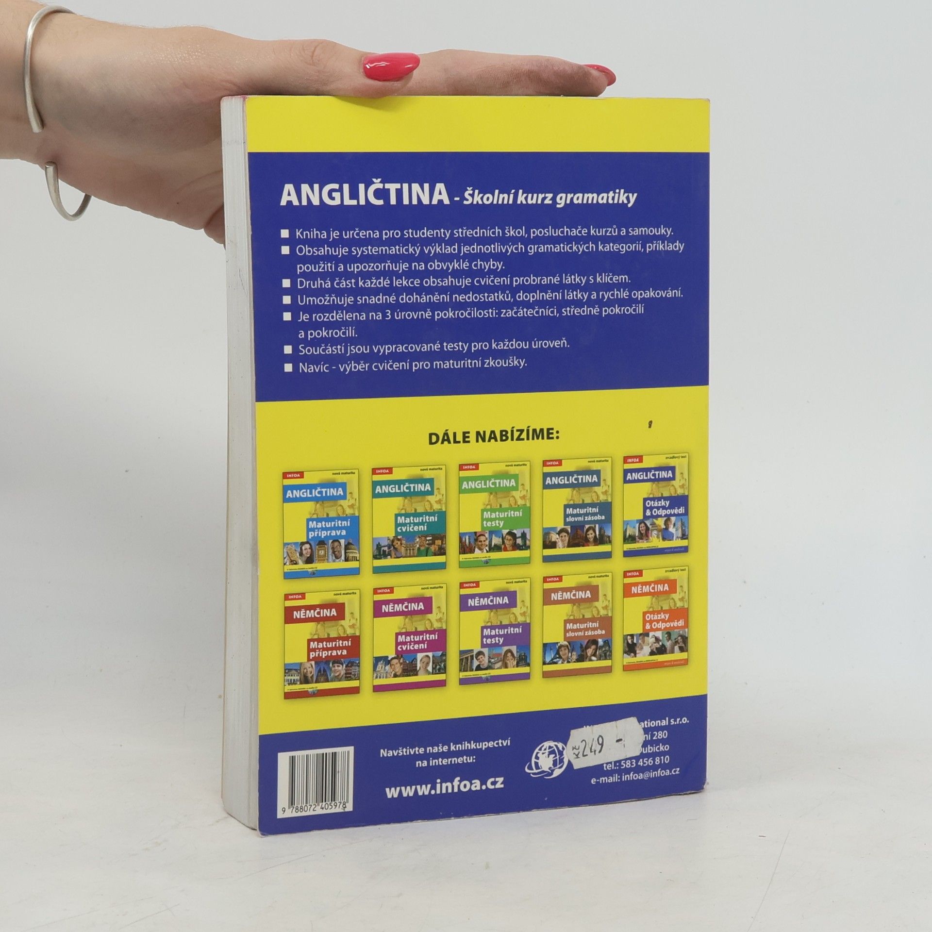 Maria Birkenmajer Angličtina : školní kurz gramatiky : [pro úrovně - začátečníci, středně pokročilí a pokročilí]