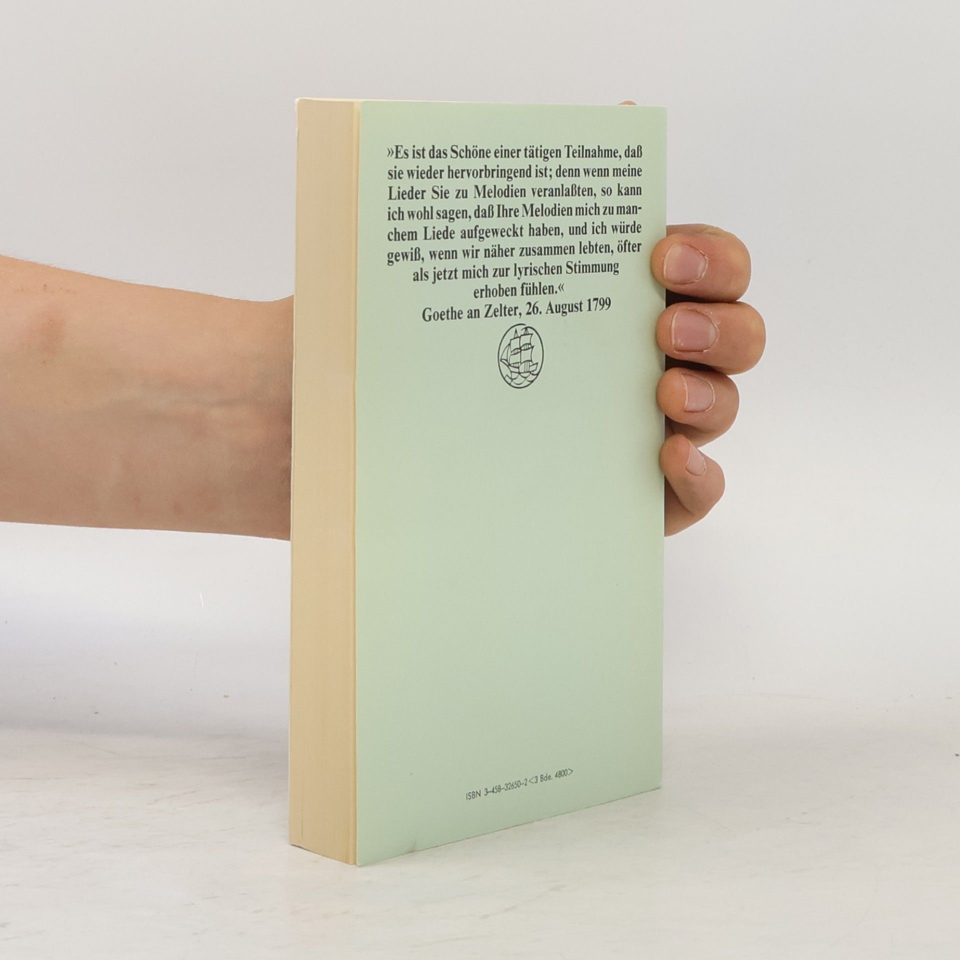 Johann Wolfgang von Goethe Briefwechsel zwischen Goethe und Zelter
