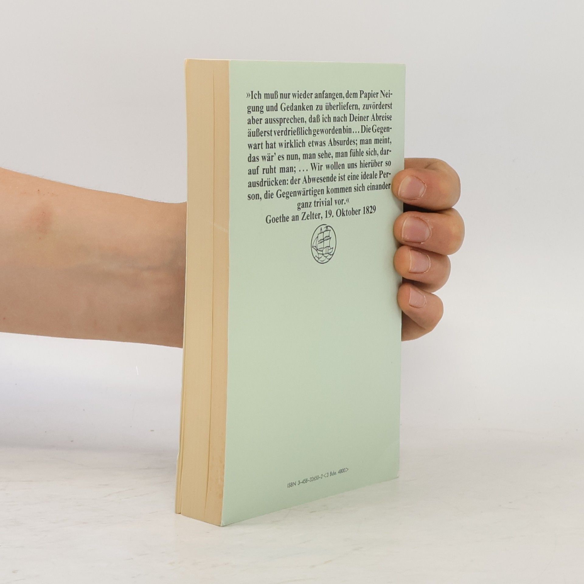 Johann Wolfgang von Goethe Briefwechsel zwischen Goethe und Zelter