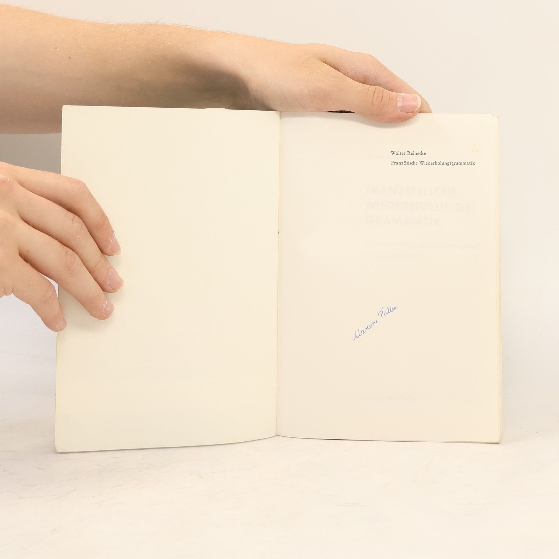 Walter Reinecke Französische Wiederholungsgrammatik