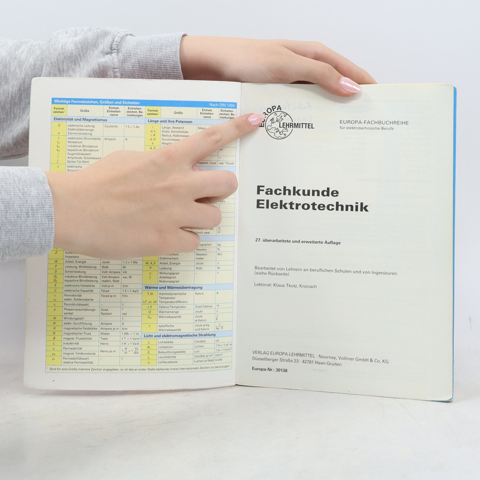 Hans-Peter Bastian Fachkunde Elektrotechnik