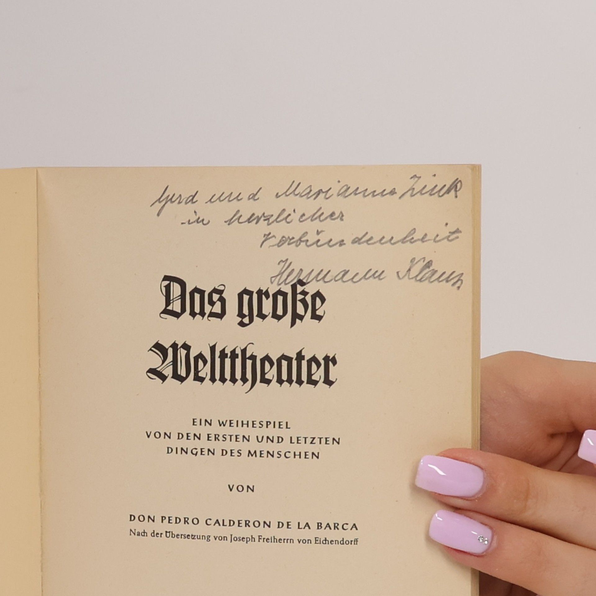 Pedro Calderón de la Barca Das große Welttheater