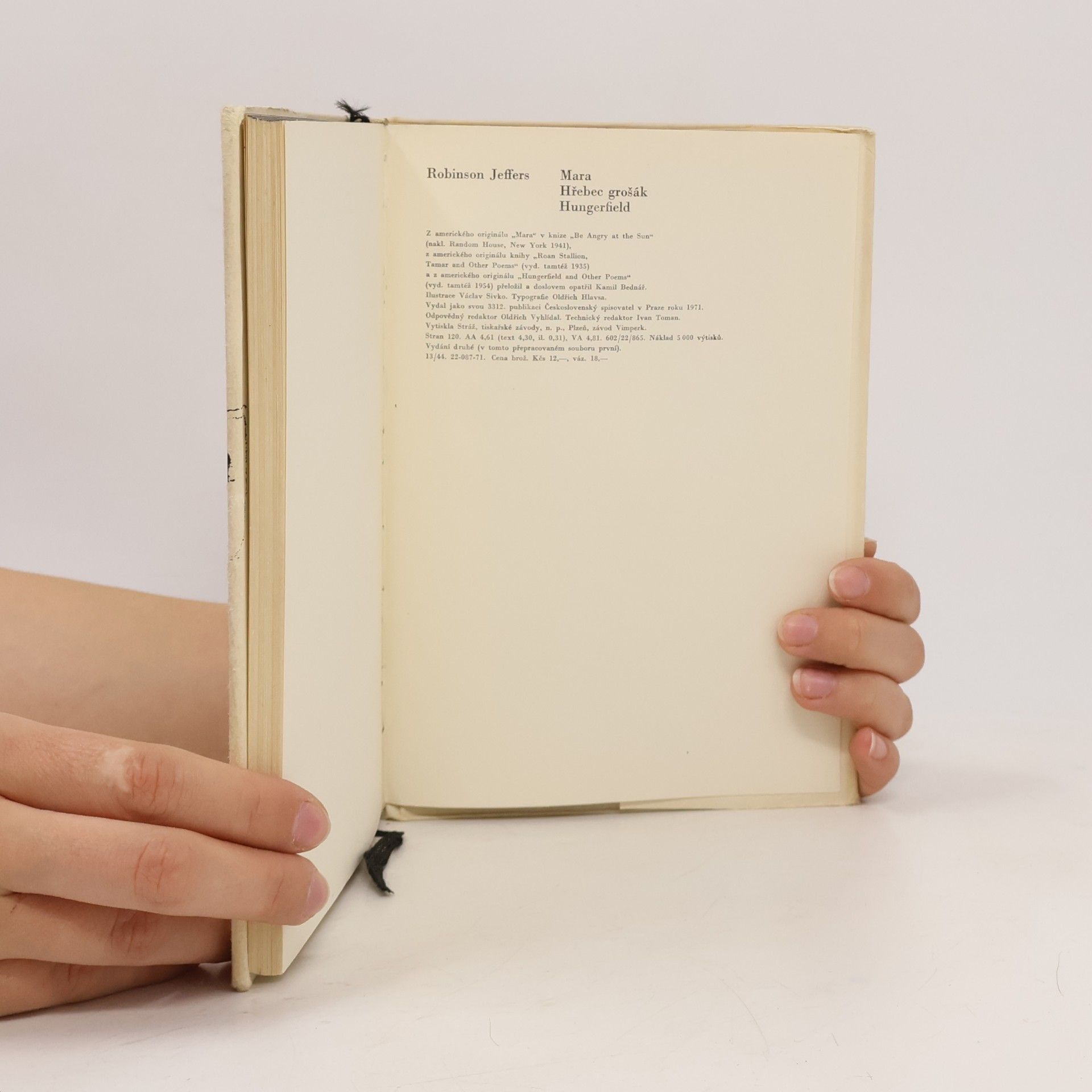 Robinson Jeffers Mara. Hřebec grošák. Hungerfield