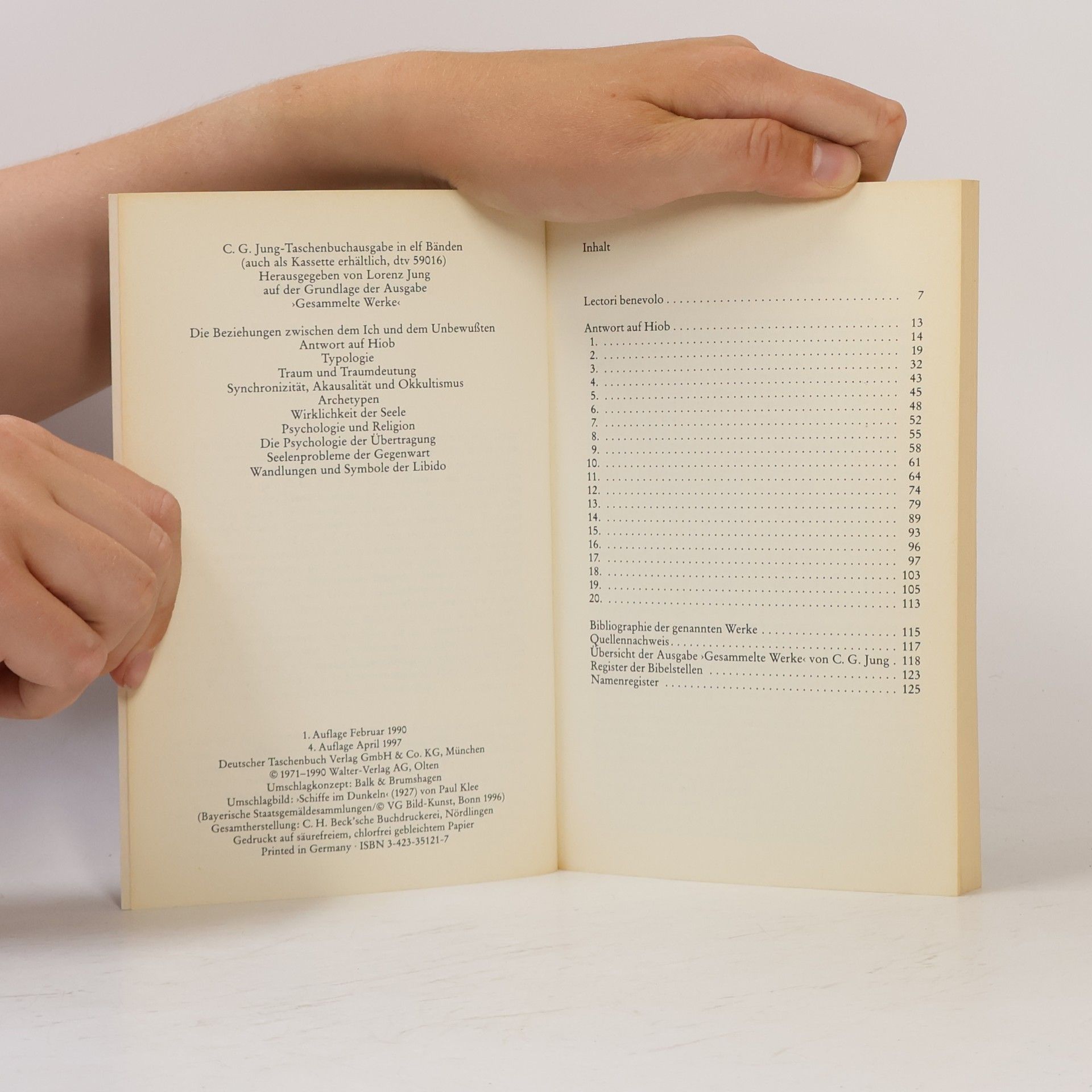 C. G. Jung Antwort auf Hiob - Taschenbuchausgabe in Einzelbänden