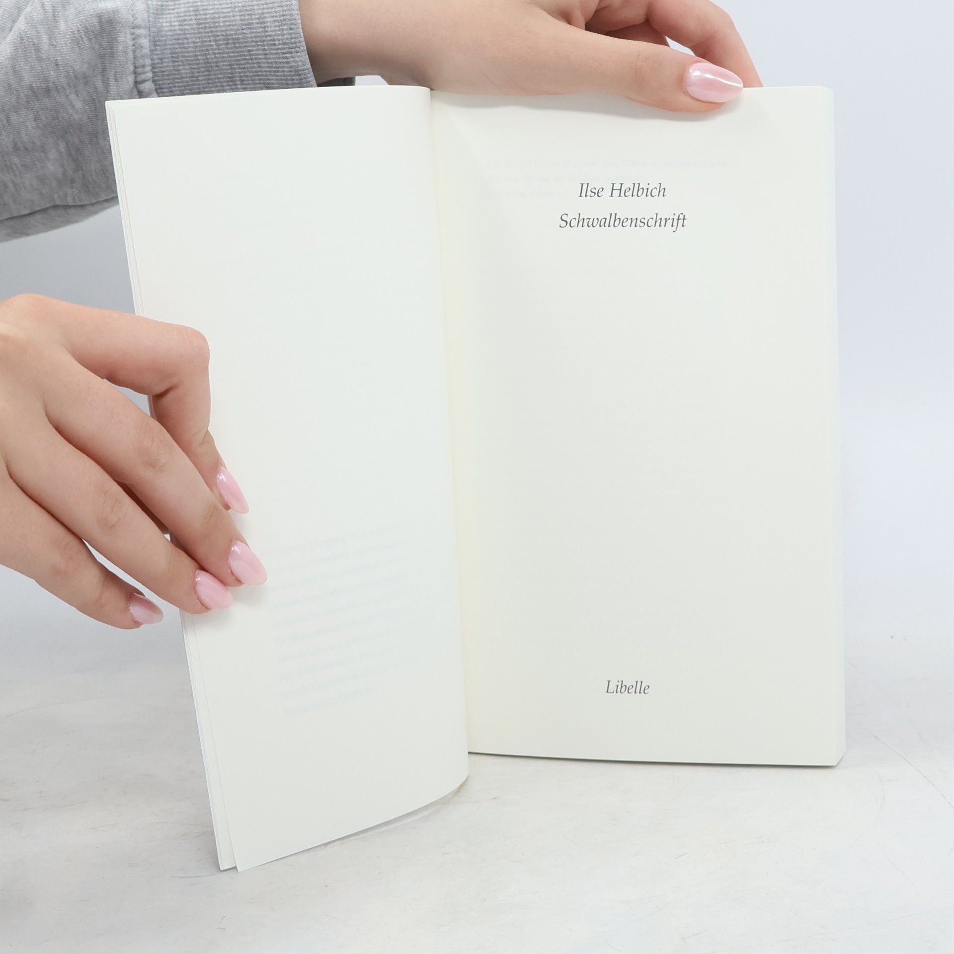 Ilse Helbich Schwalbenschrift