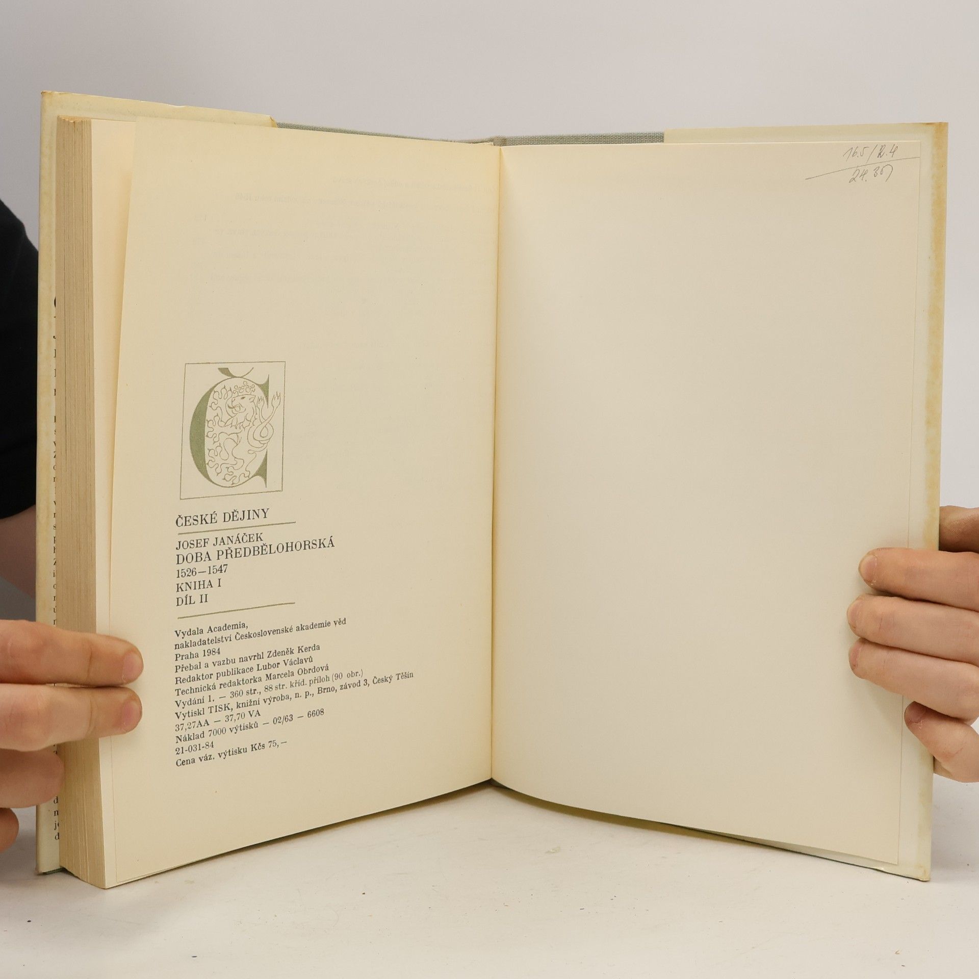 Josef Janáček České dějiny: Doba předbělohorská 1526-1547. Kniha I, díl II