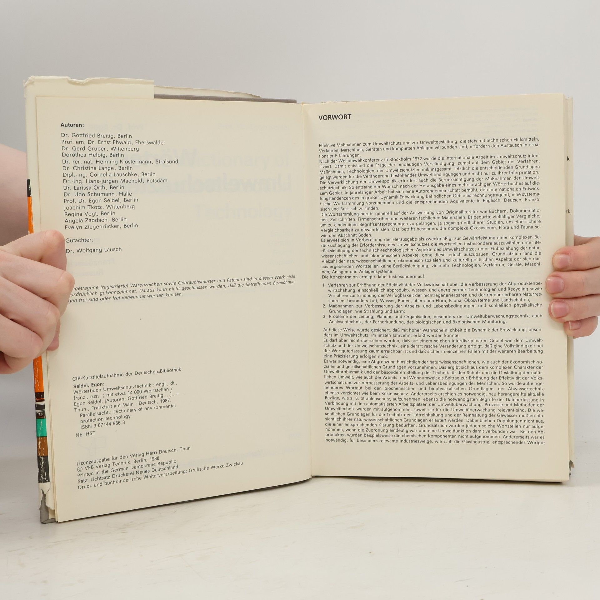 Egon Seidel Wörterbuch Umweltschutztechnik