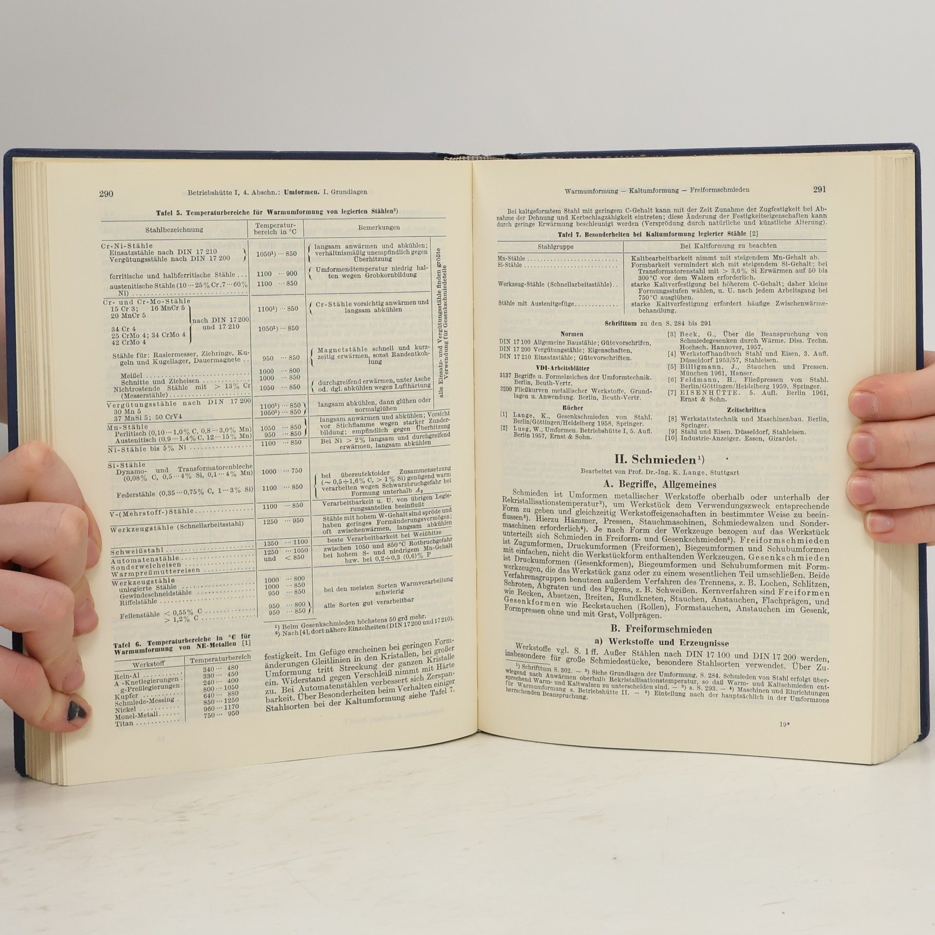Autorenkollektiv Hütte, Taschenbuch für Betriebsingenieure (Betriebshütte), Band I: Fertigungsverfahren.
