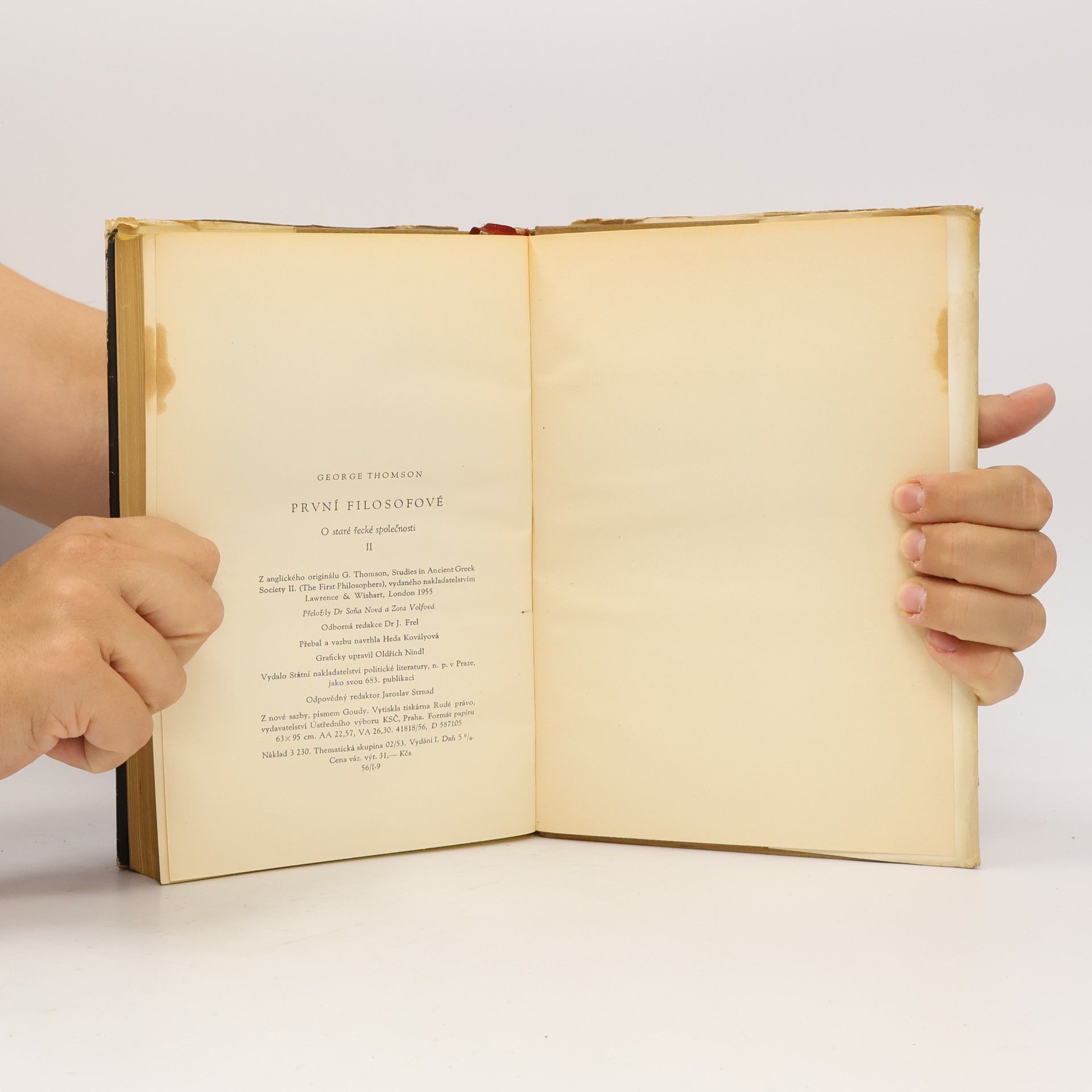 George Derwent Thomson O staré řecké společnosti II. První filosofové