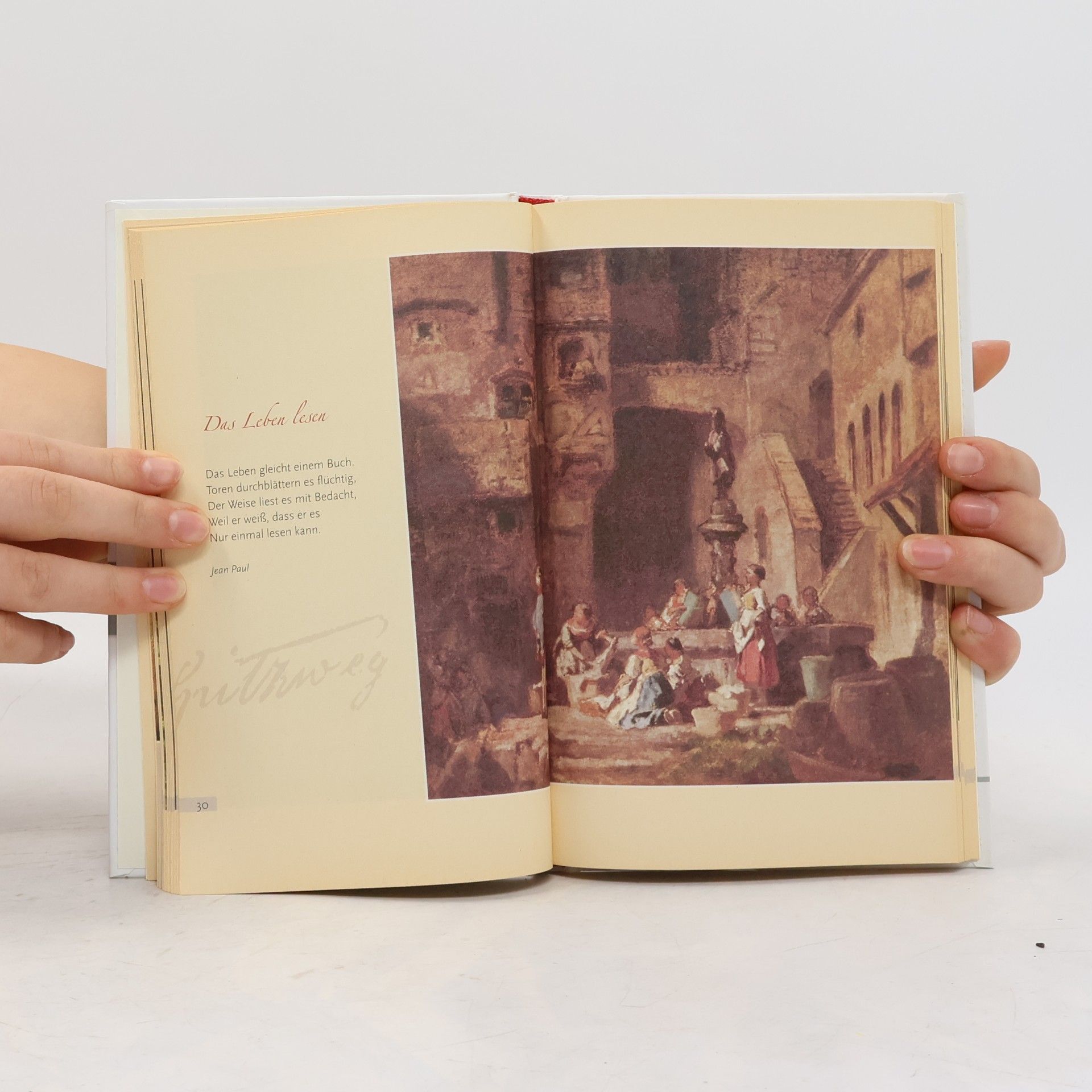 Carl Spitzweg Still vergnügt seh ich die Welt