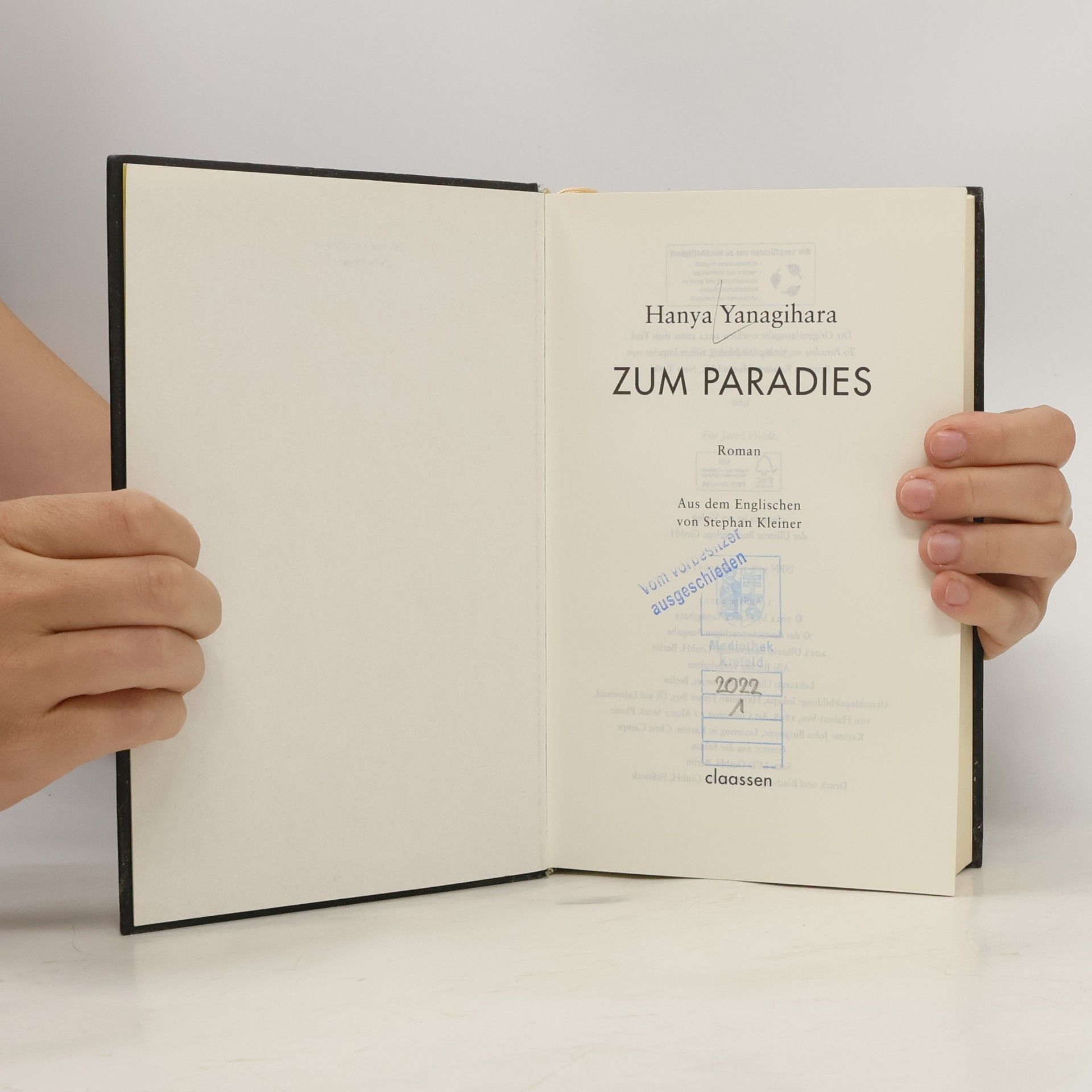Hanya Yanagihara Zum Paradies