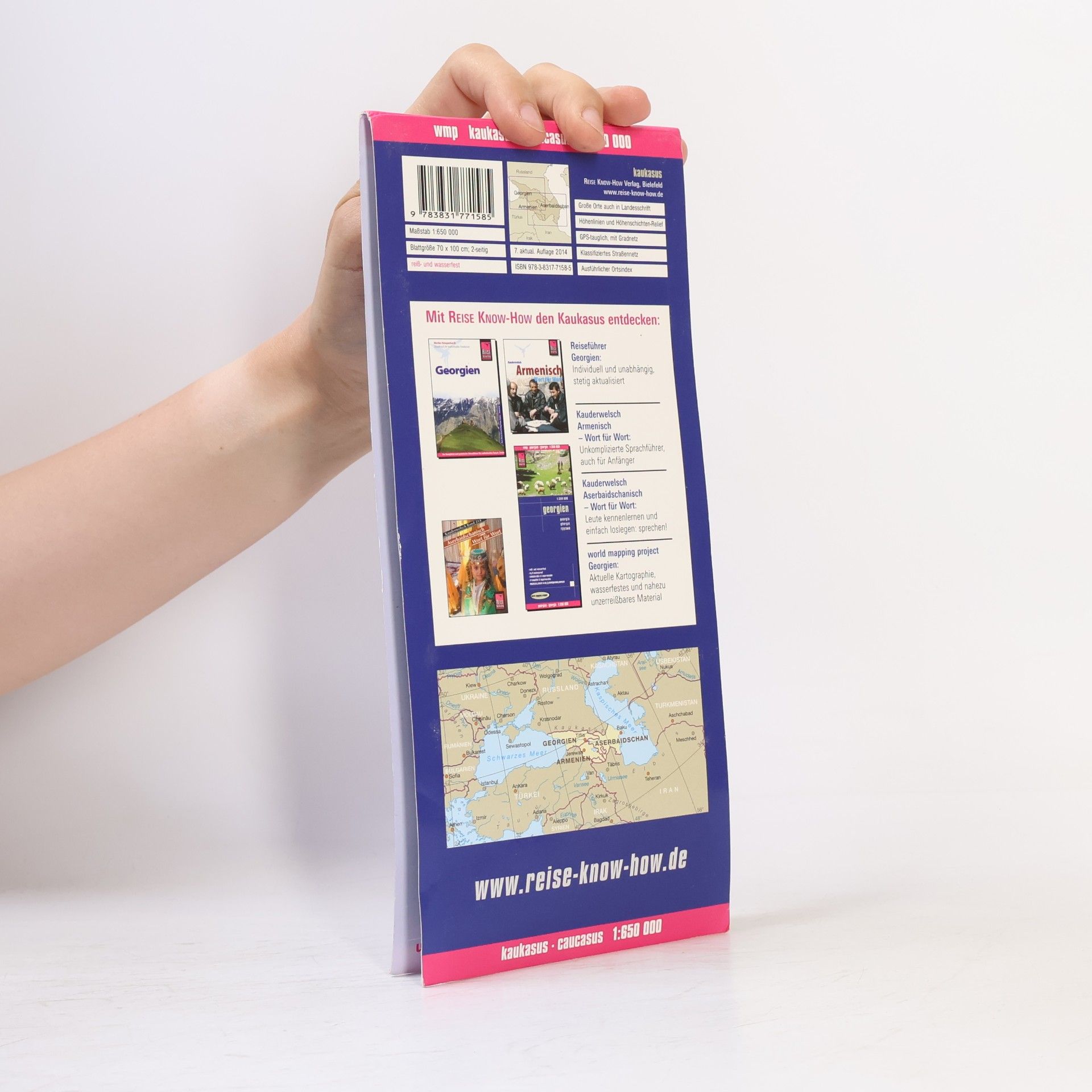 Reise Know-How Verlag Peter Rump Reise Know-How: Landkarte Kaukasus (1:650.000)