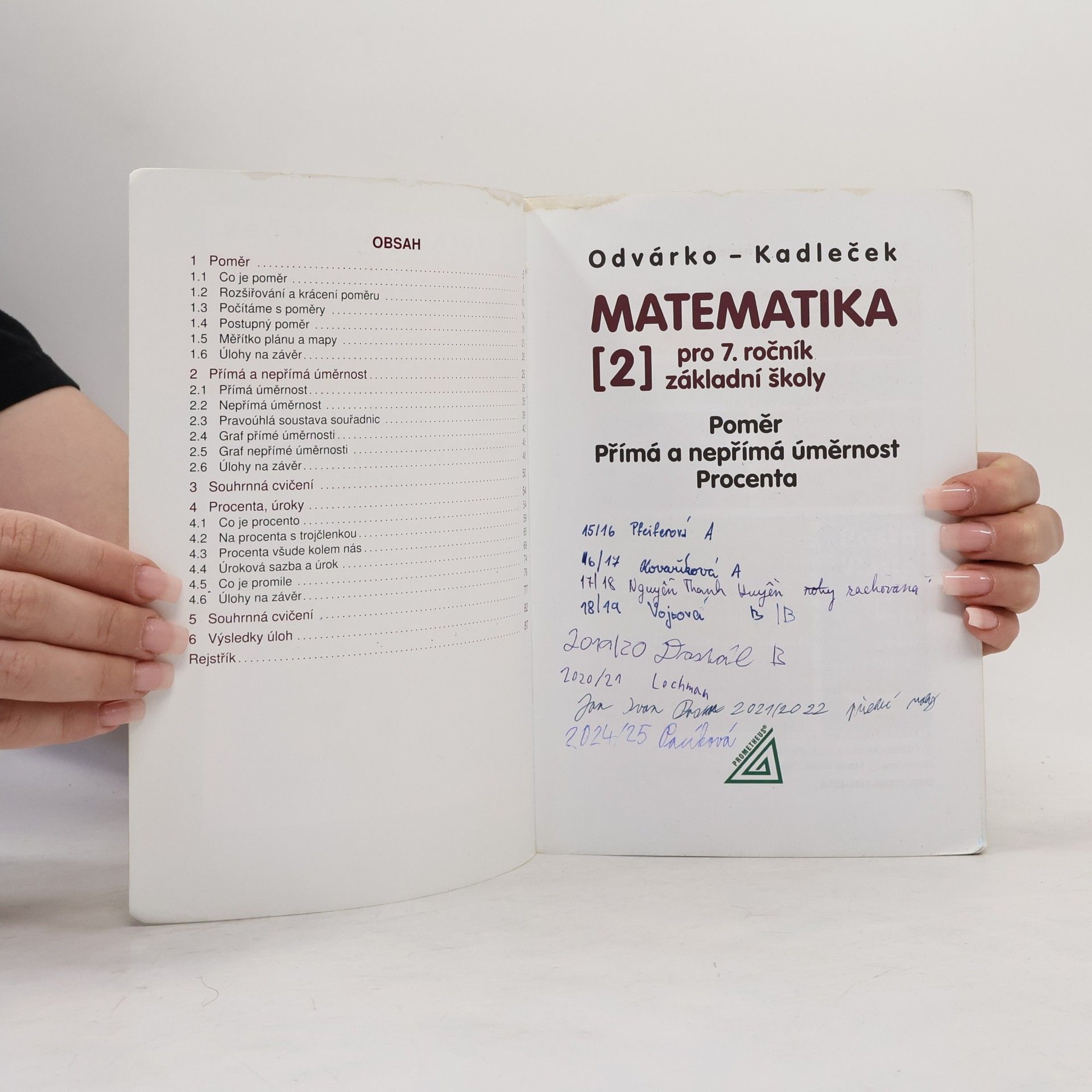 Oldřich Odvárko Matematika pro 7.ročník základní školy 2.díl