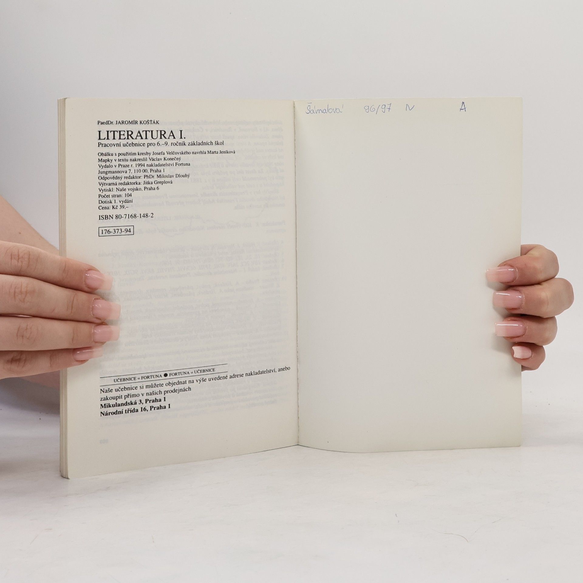 Jaroslav Košťák Literatura : Pracovní učebnice pro 6. - 9. ročník základních škol. [Díl] 1