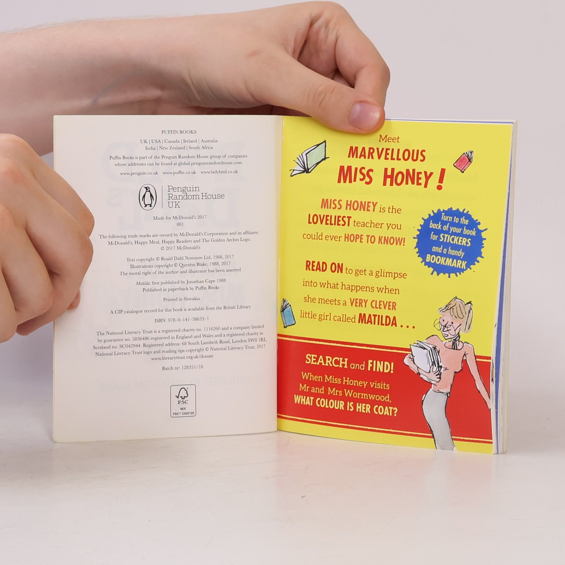 Roald Dahl Roald Dahl's Marvellous Miss Honey: From Matilda