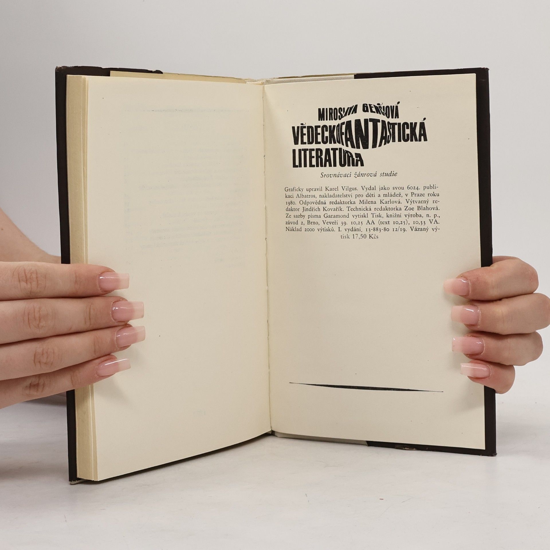 Miroslava HolejšovskáGenčiová Vědeckofantastická literatura. Srovnávací žánrová studie